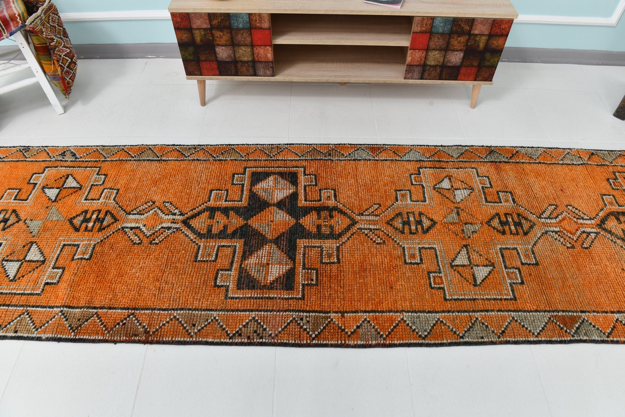 Turkish Vintage Herki Rug 3’0’’ x 11’0’’