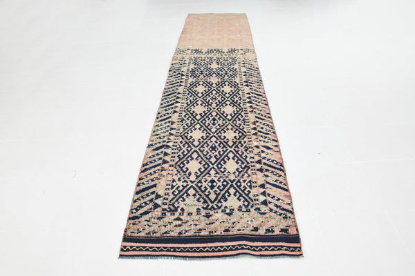 Turkish Vintage Herki Rug 3’0’ x 13’3’