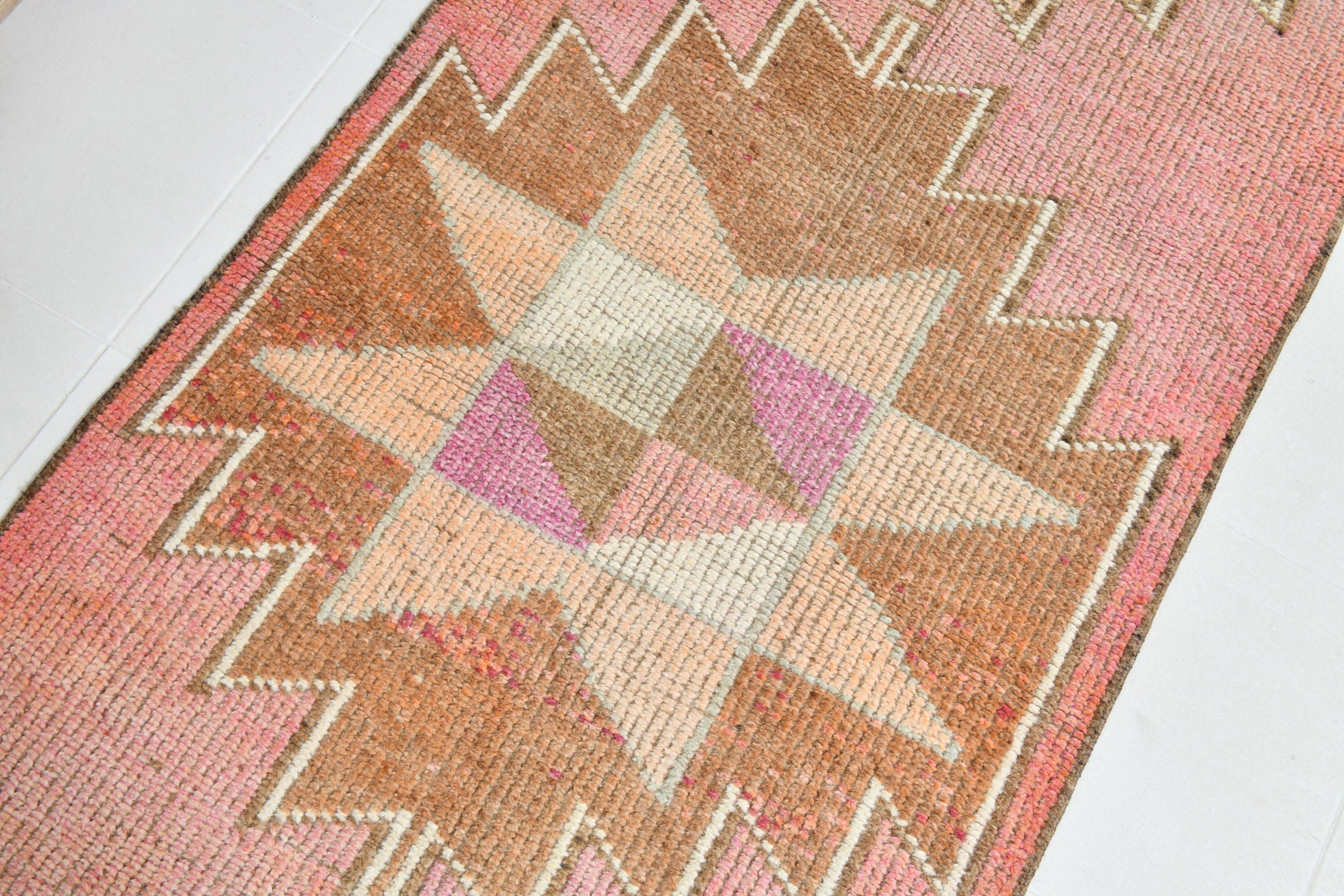 Turkish Vintage Herki Rug 3’1’ x 10’10’