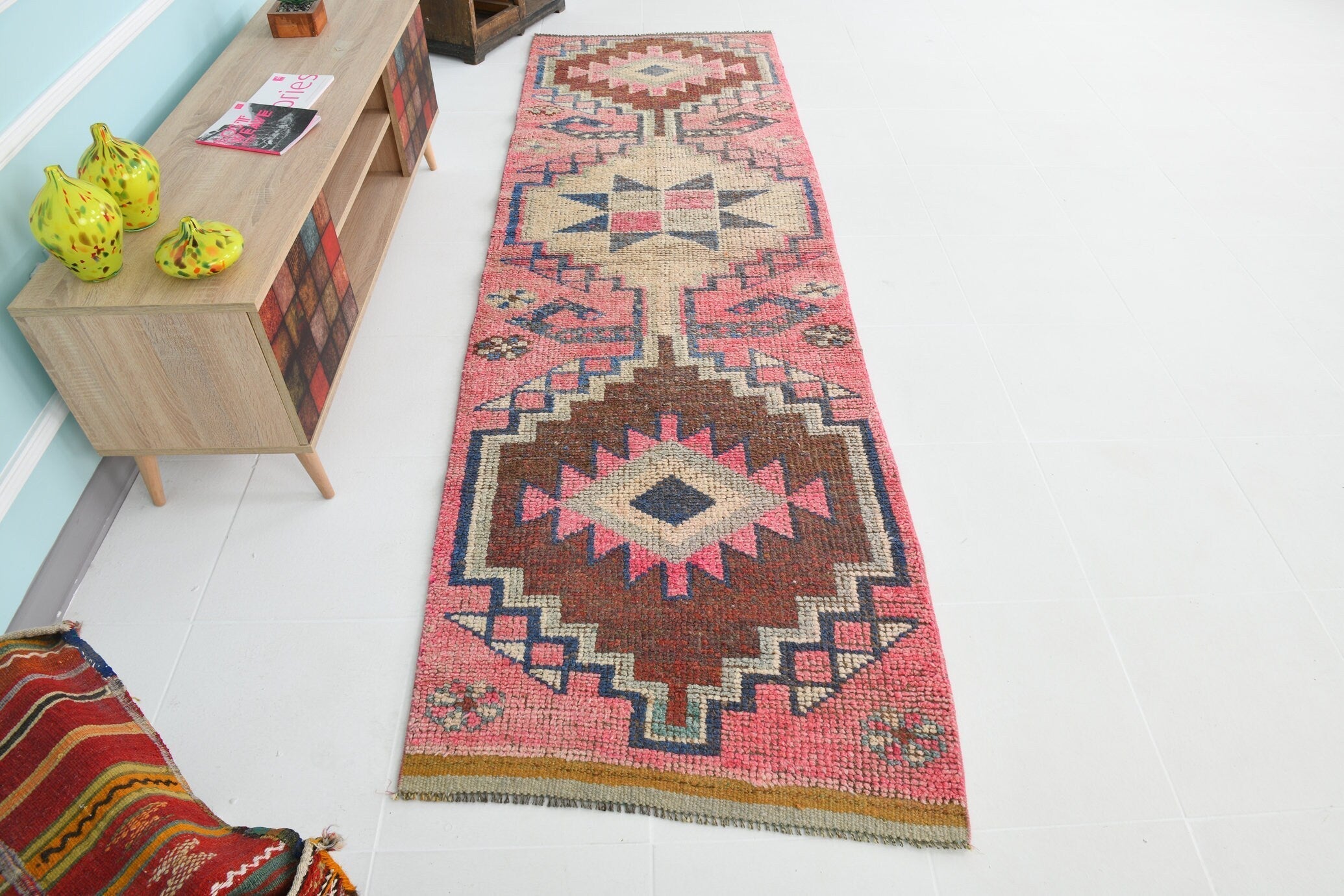 Turkish Vintage Herki Rug 3’1’’ x 10’2’’