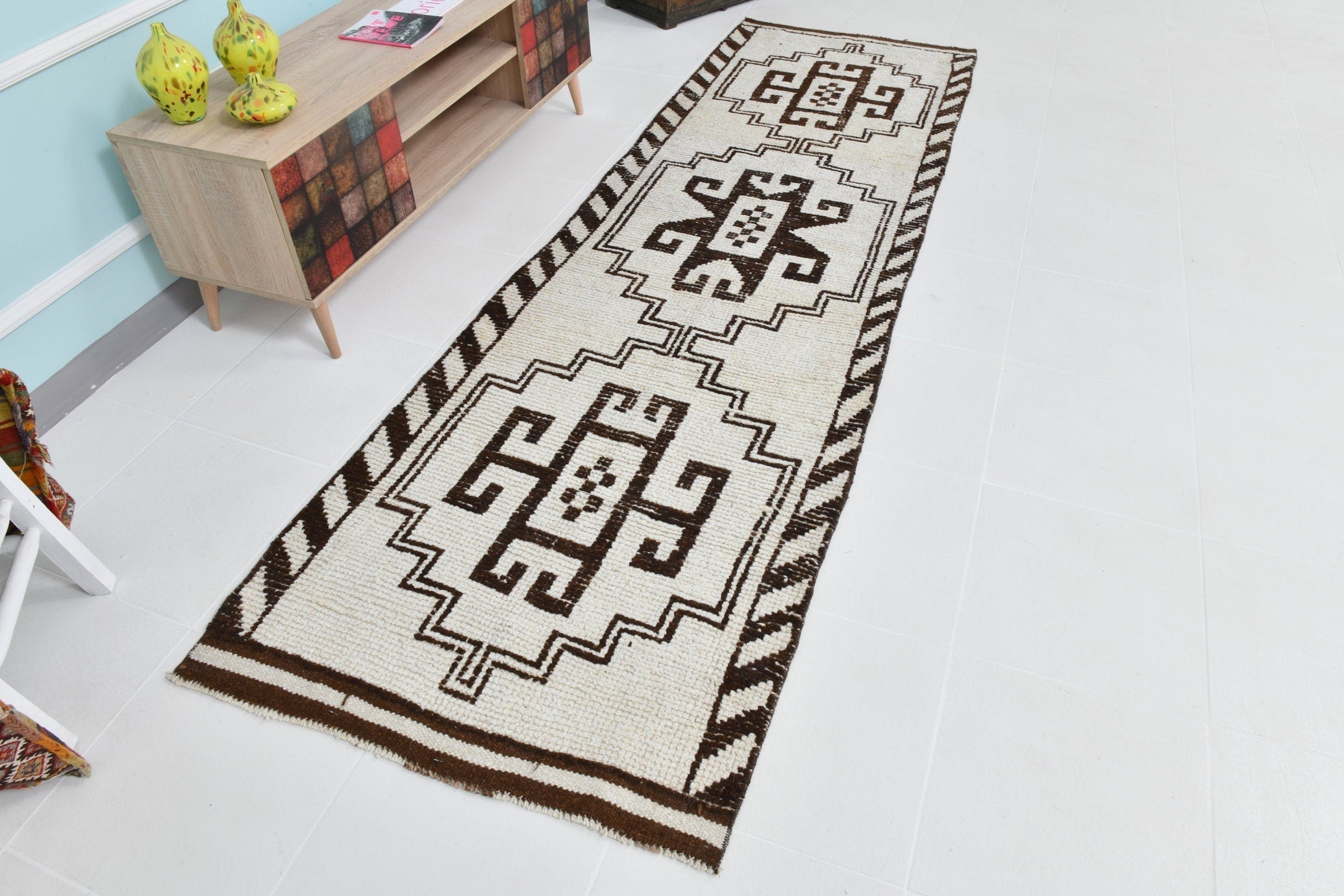 Turkish Vintage Herki Rug 3’1’’ x 10’2’’