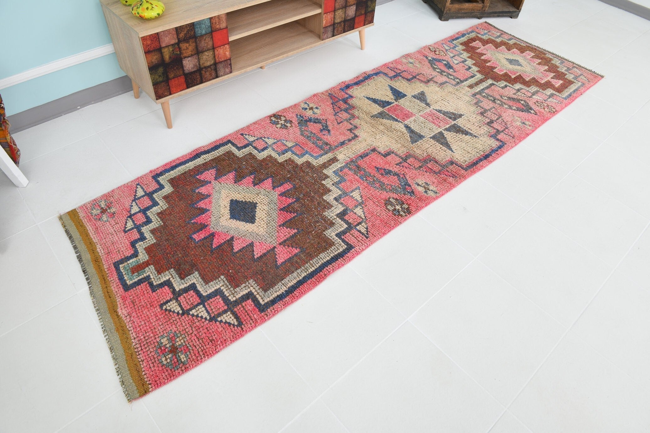 Turkish Vintage Herki Rug 3’1’’ x 10’2’’