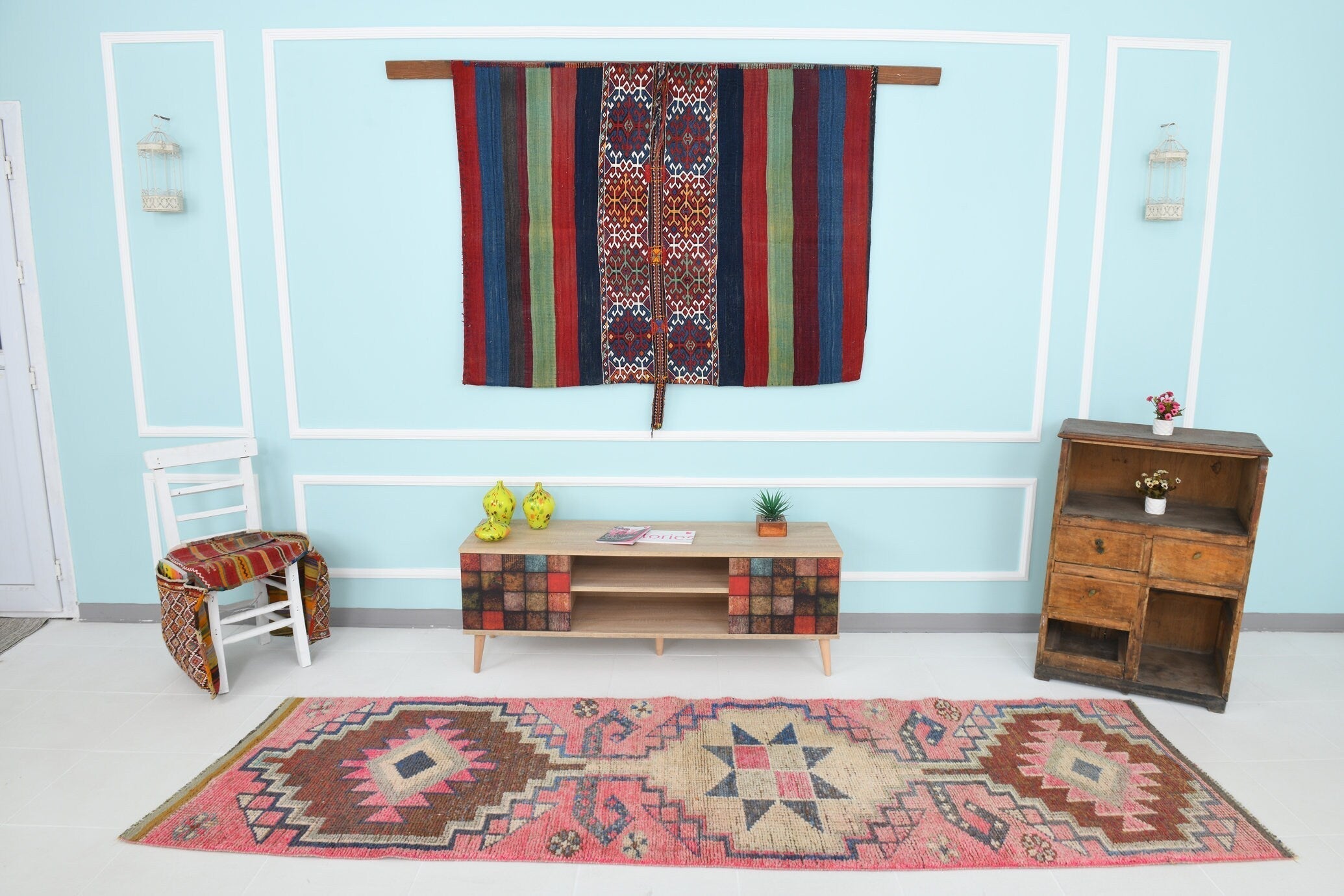 Turkish Vintage Herki Rug 3’1’’ x 10’2’’