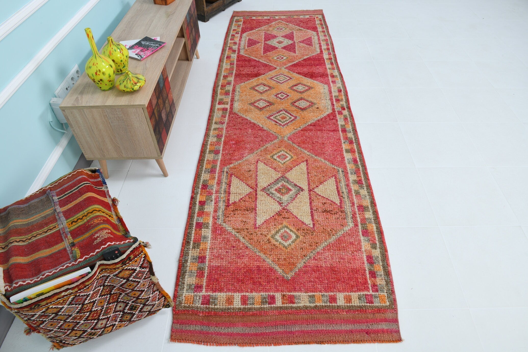Turkish Vintage Herki Rug 3’1’’ x 10’5’’