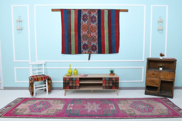 Turkish Vintage Herki Rug 3’1’’ x 11’9’’