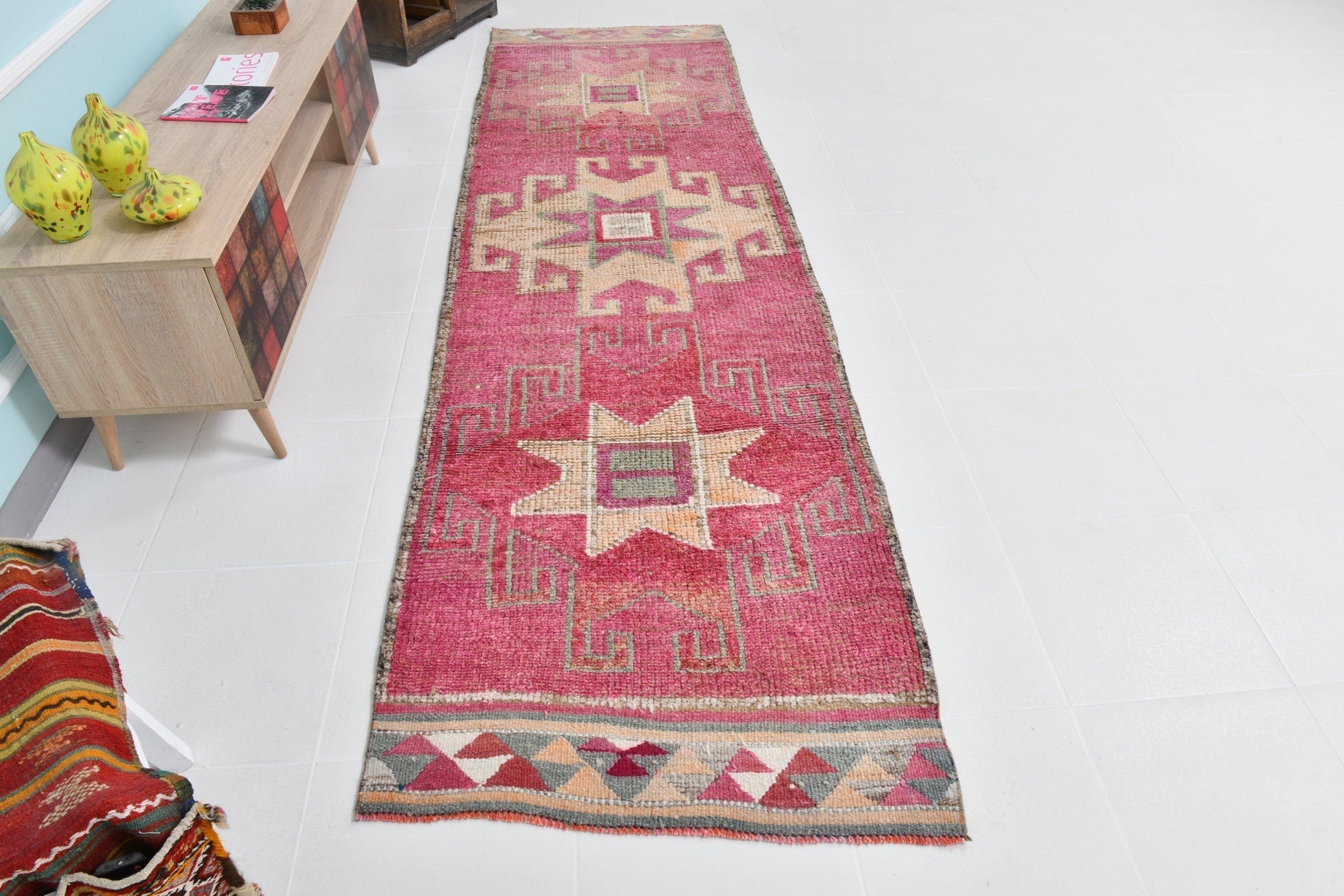 Turkish Vintage Herki Rug 3’2’’ x 10’11’’