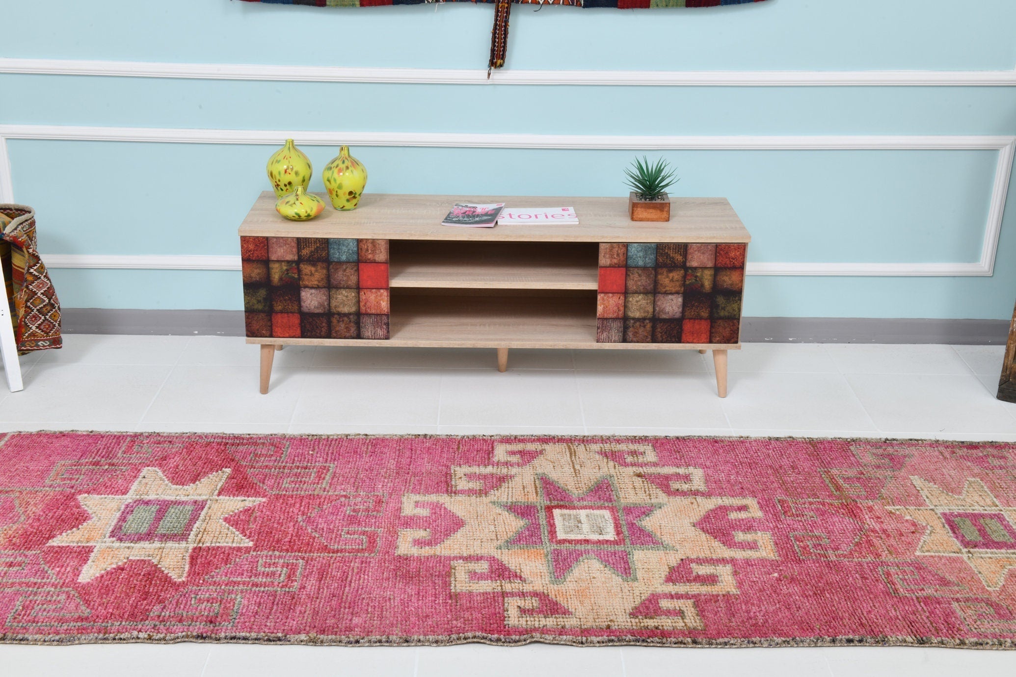 Turkish Vintage Herki Rug 3’2’’ x 10’11’’