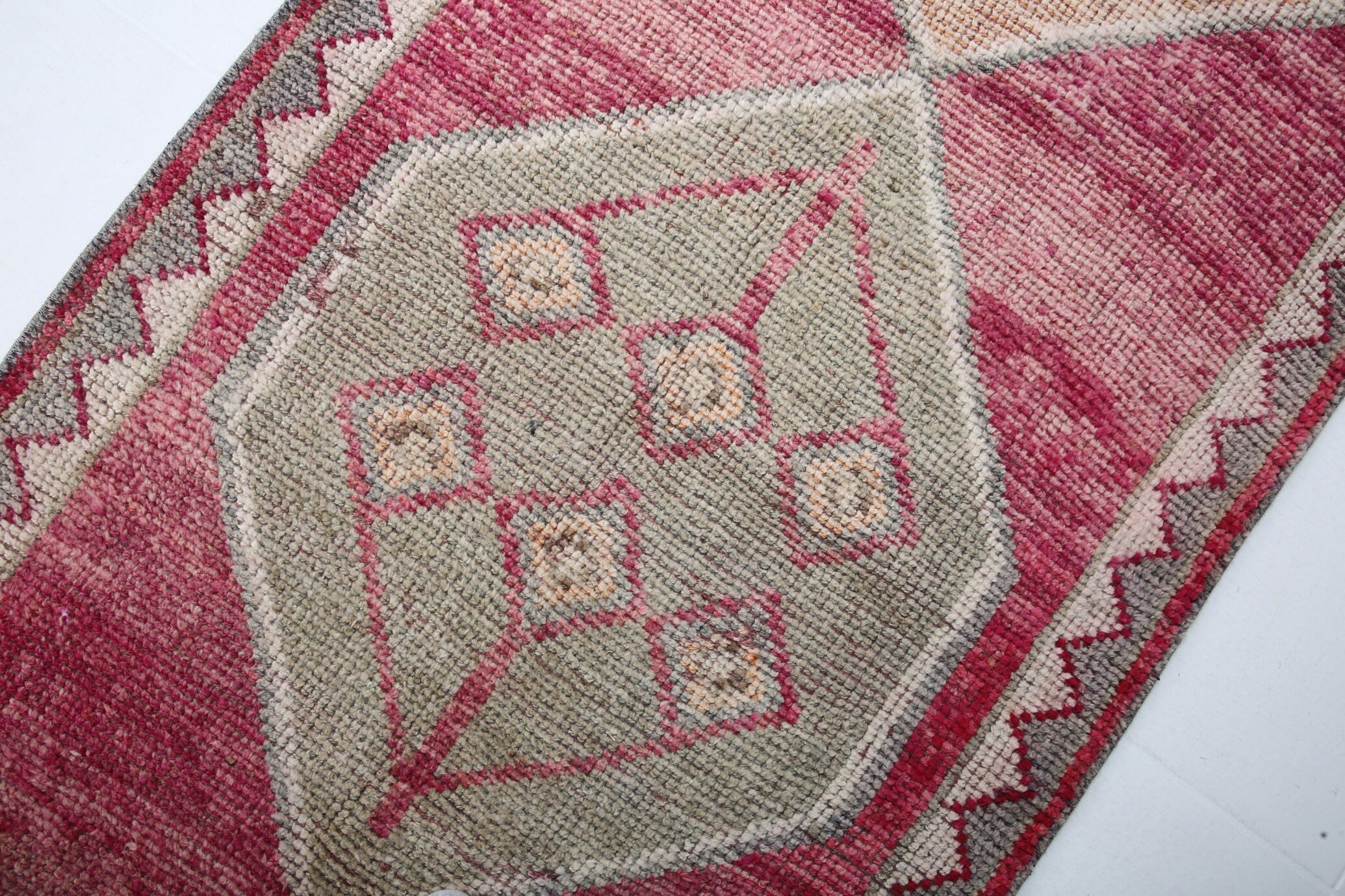 Turkish Vintage Herki Rug 3’2’ x 10’4’