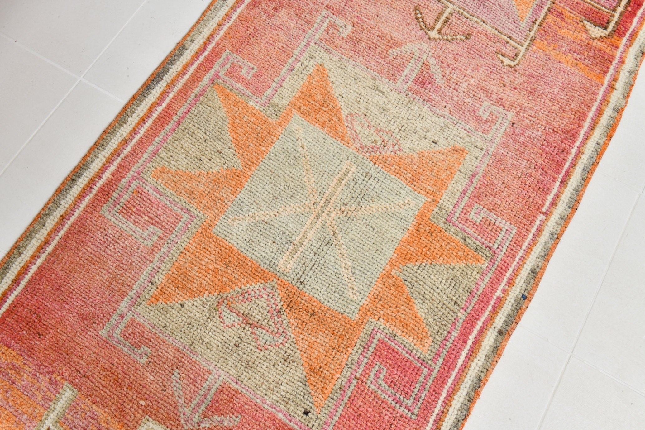 Turkish Vintage Herki Rug 3’2’ x 11’10’