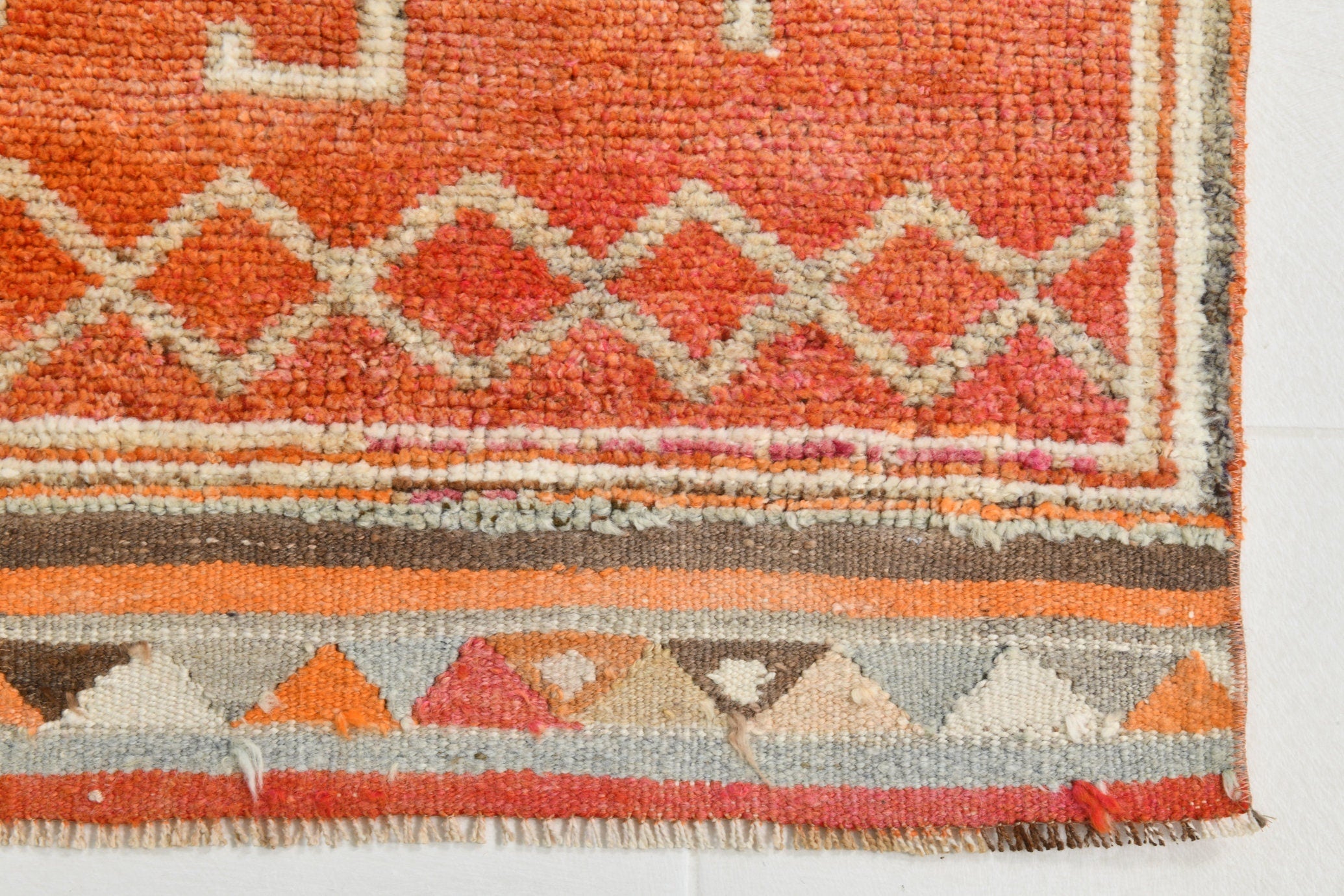 Turkish Vintage Herki Rug 3’2’ x 11’10’
