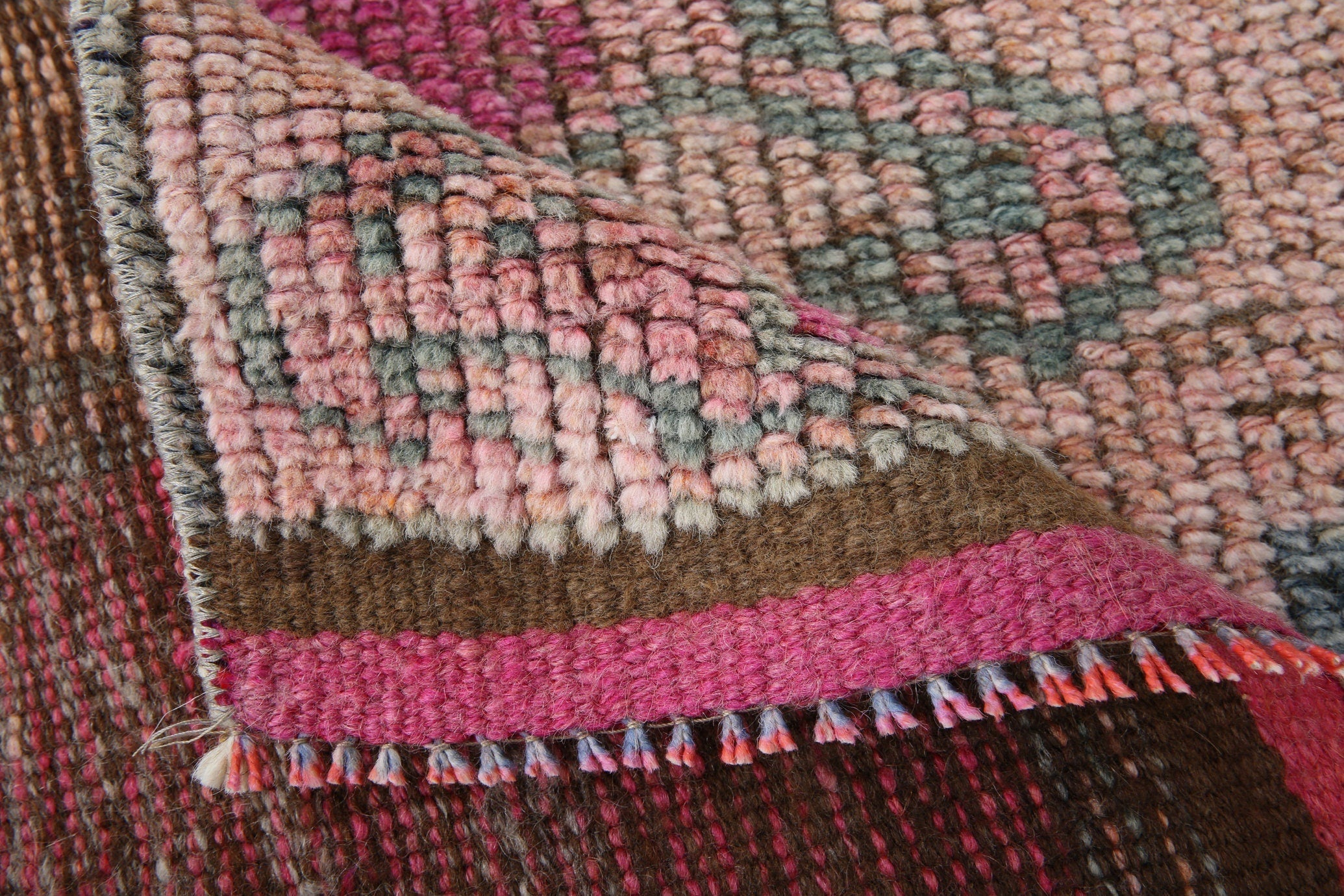 Turkish Vintage Herki Rug 3’3’ x 10’10’