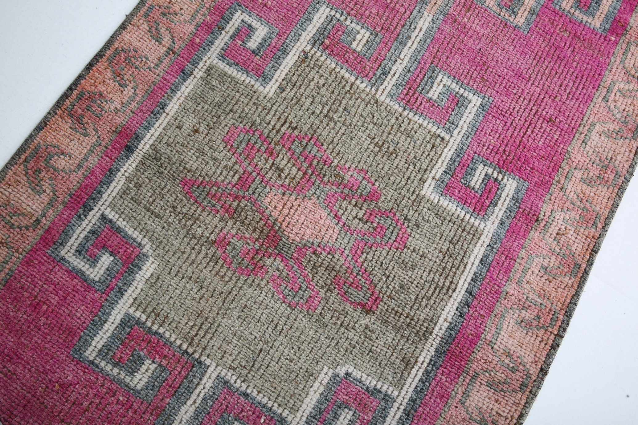 Turkish Vintage Herki Rug 3’3’ x 10’10’