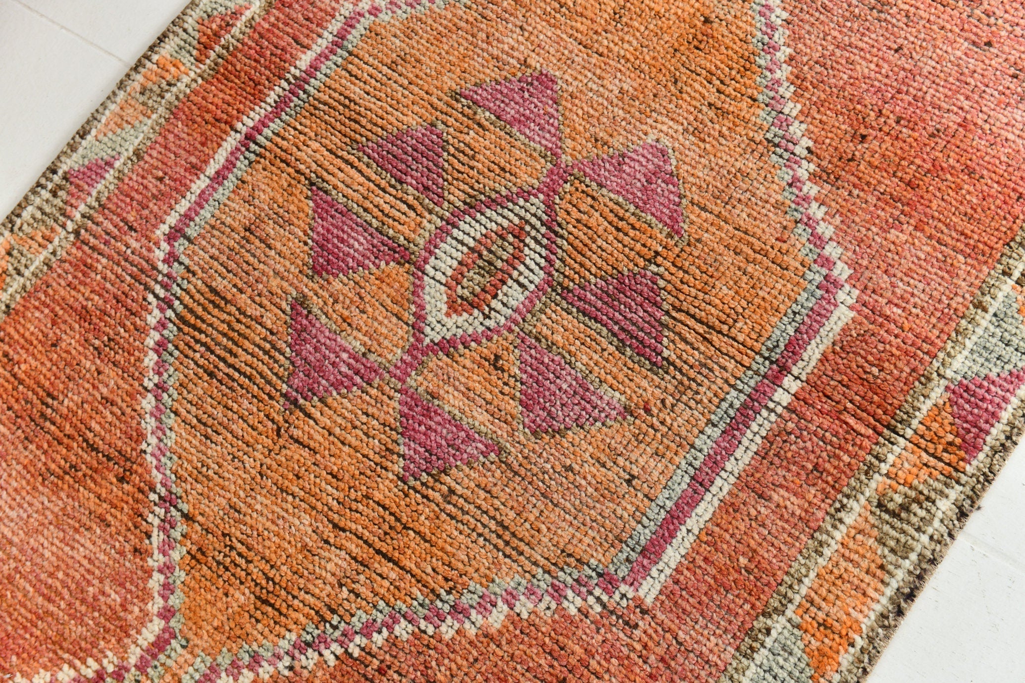 Turkish Vintage Herki Rug 3’3’ x 10’11’