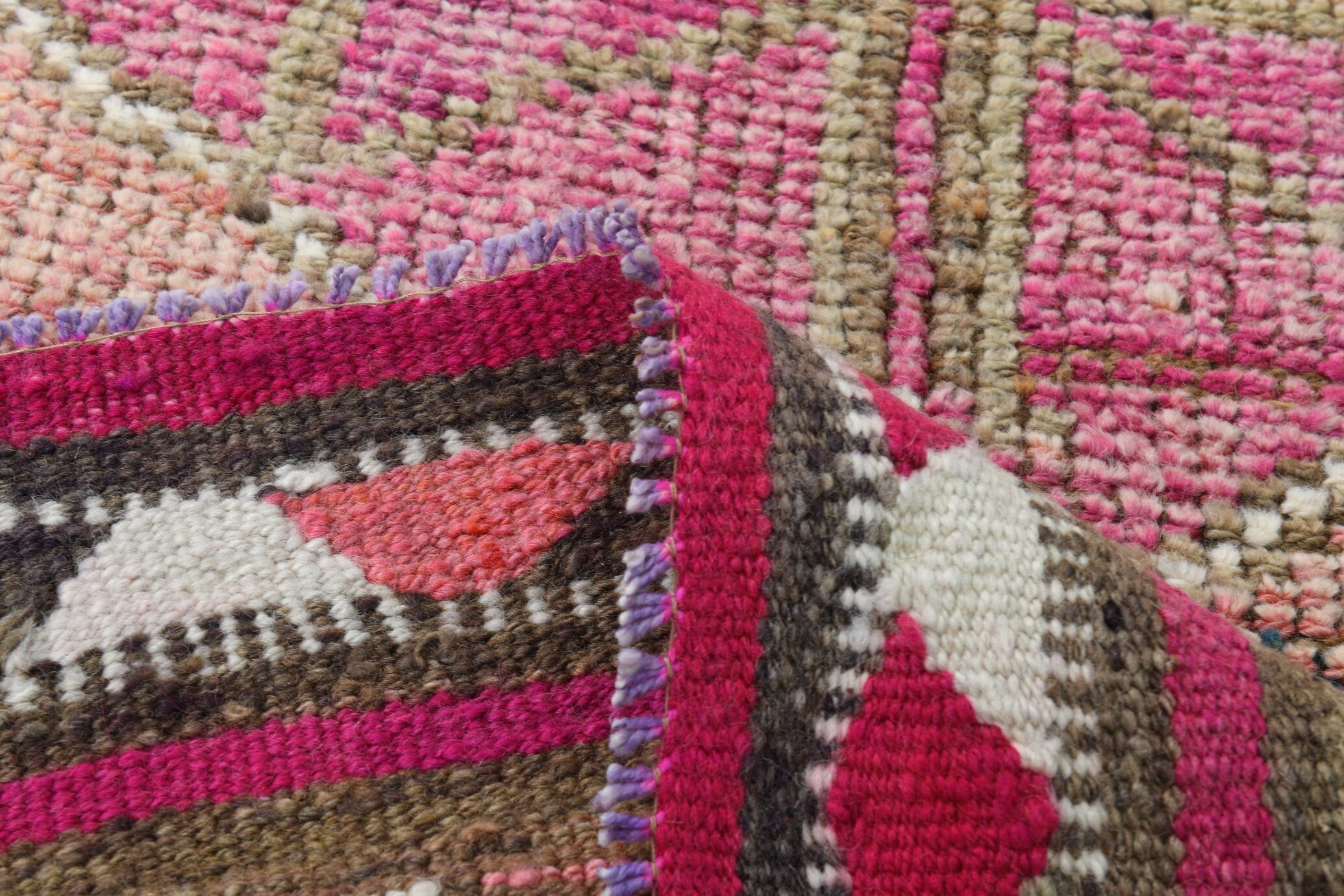 Turkish Vintage Herki Rug 3’3’ x 10’7’