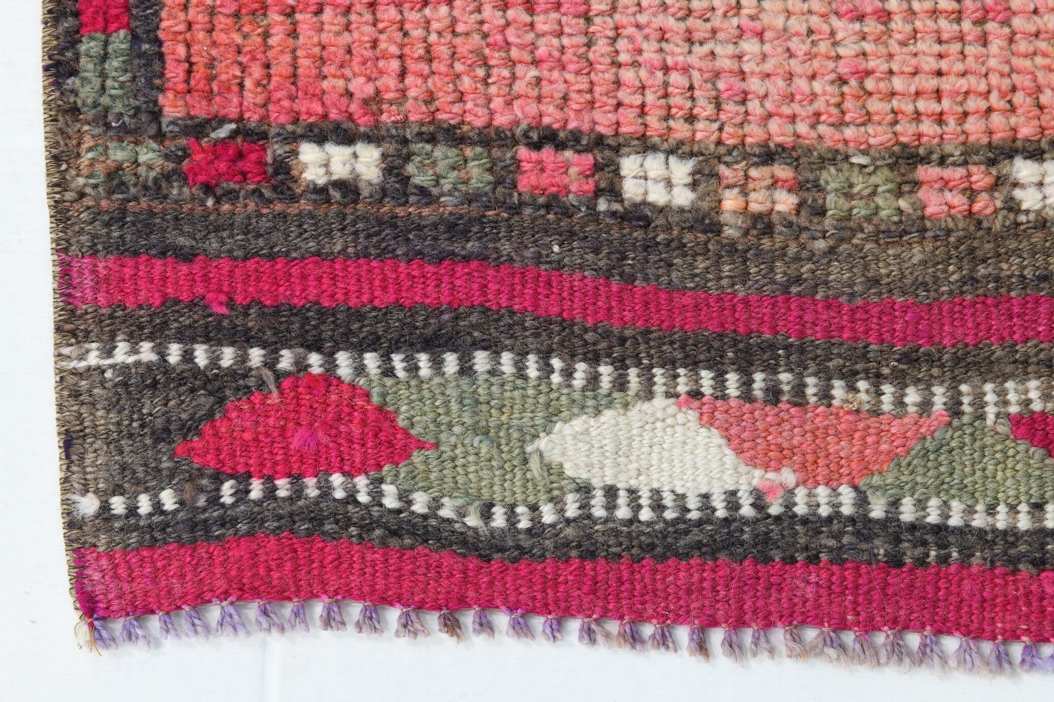 Turkish Vintage Herki Rug 3’3’ x 10’7’