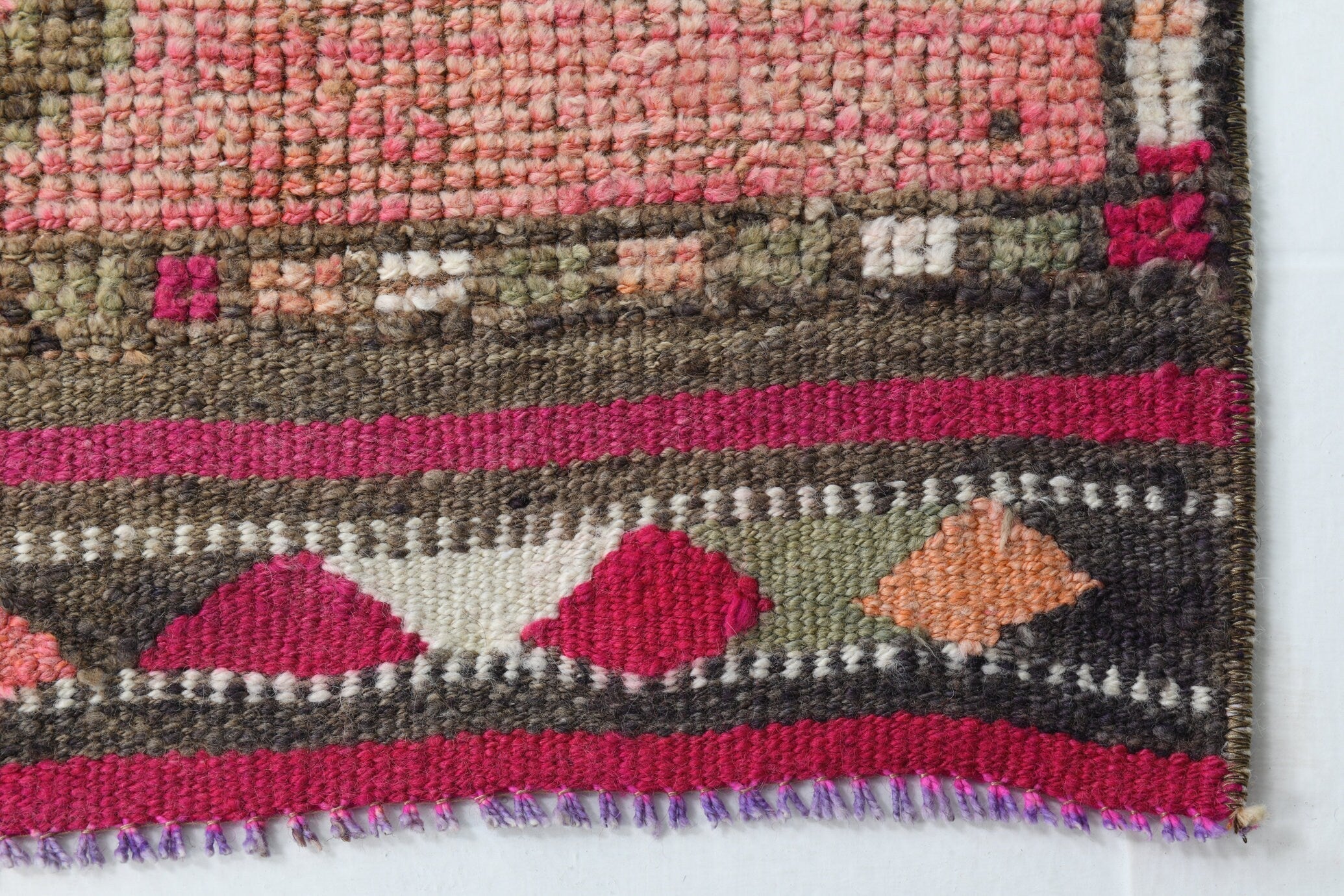 Turkish Vintage Herki Rug 3’3’ x 10’7’
