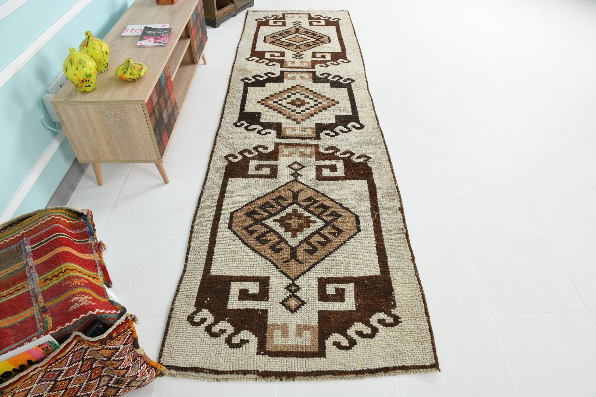Turkish Vintage Herki Rug 3’3’’ x 11’3’’