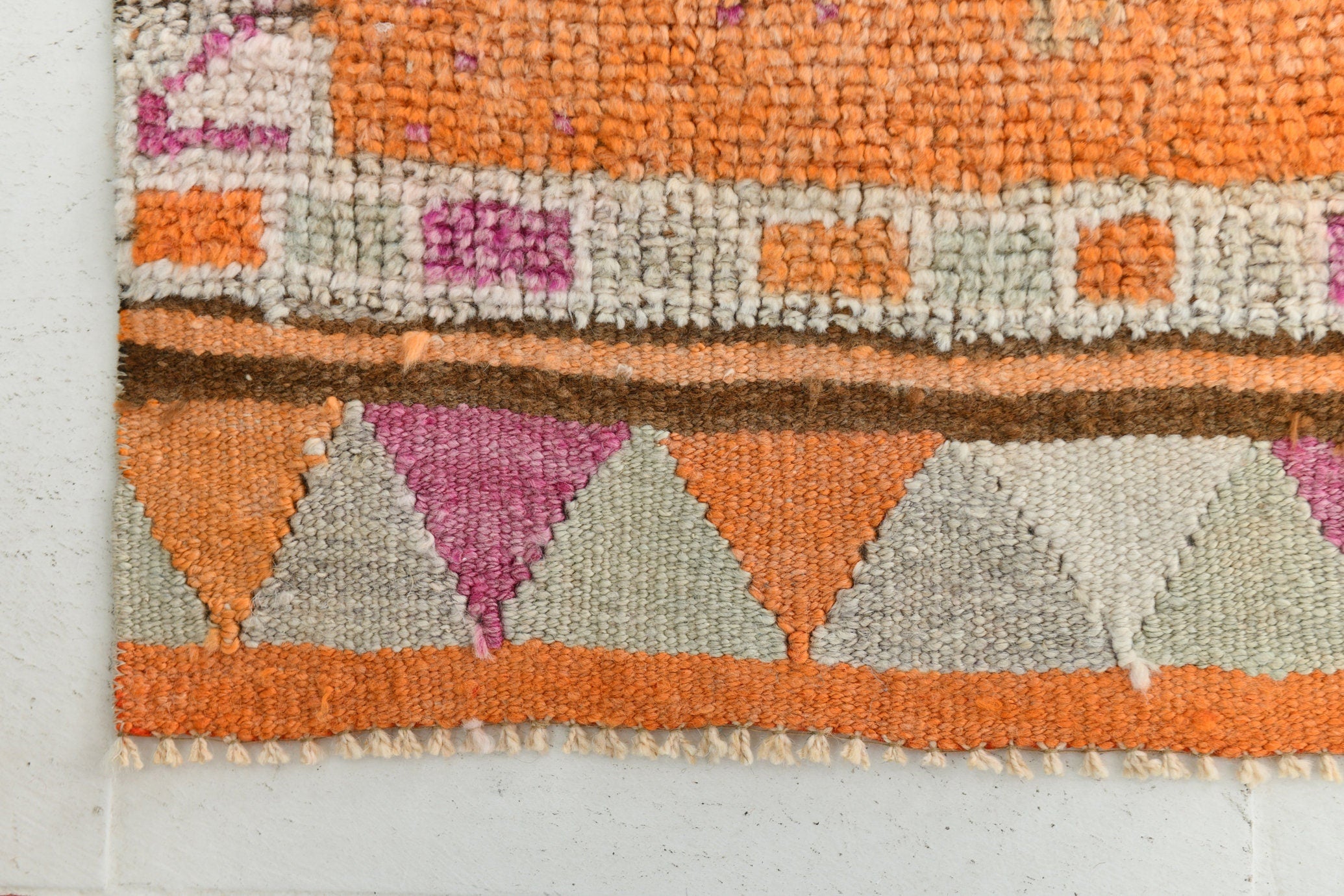 Turkish Vintage Herki Rug 3’5’ x 11’4’