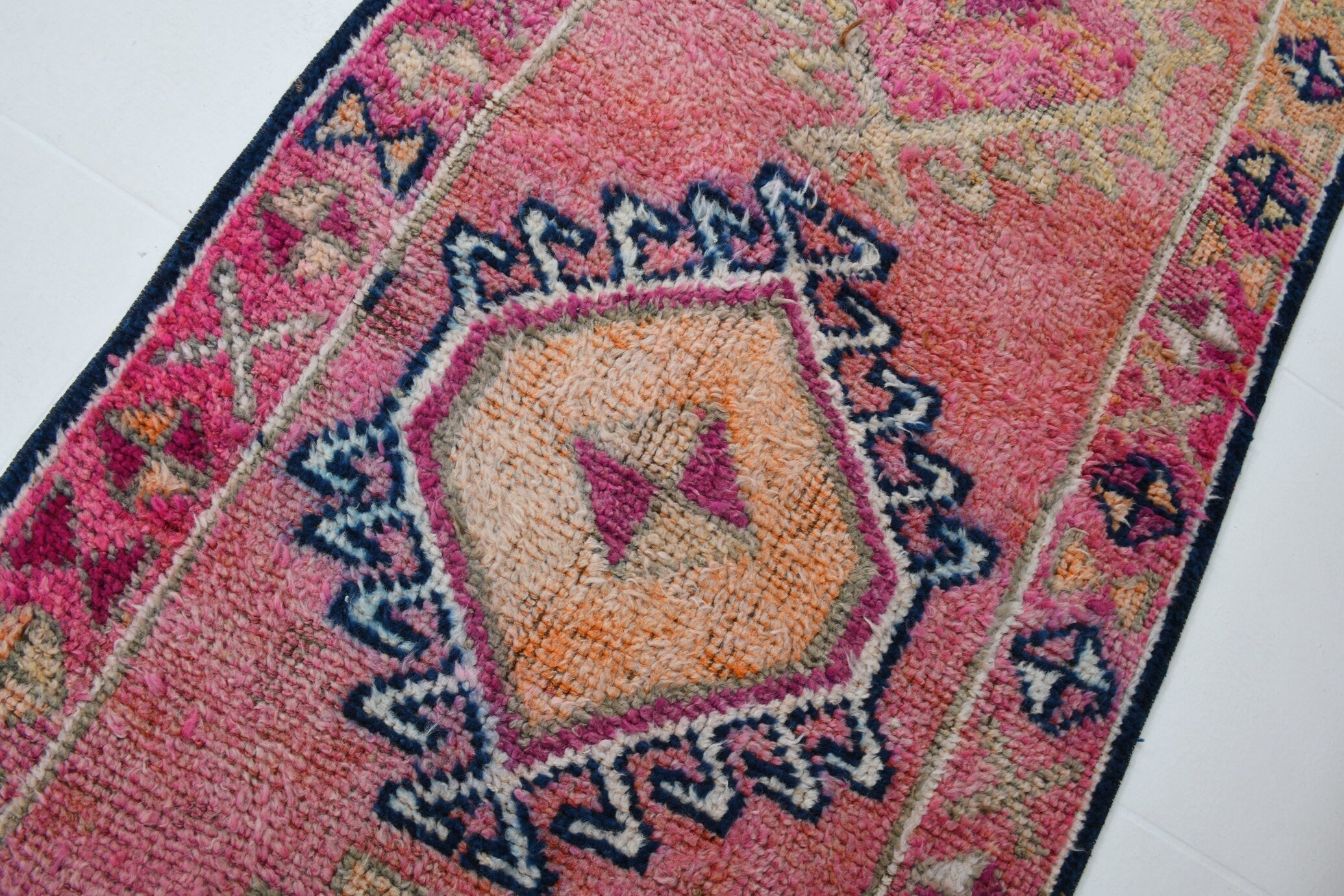 Turkish Vintage Herki Rug 9’6’ x 2’8’