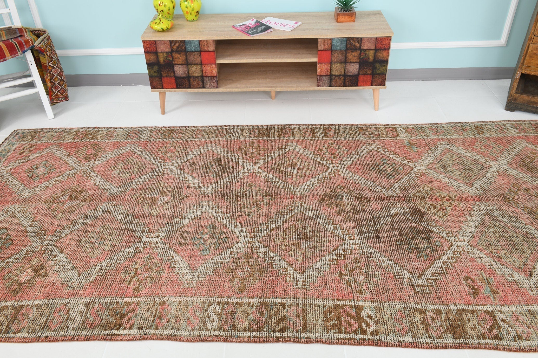 Turkish Vintage Kars Rug 10’8’ x 4’10’