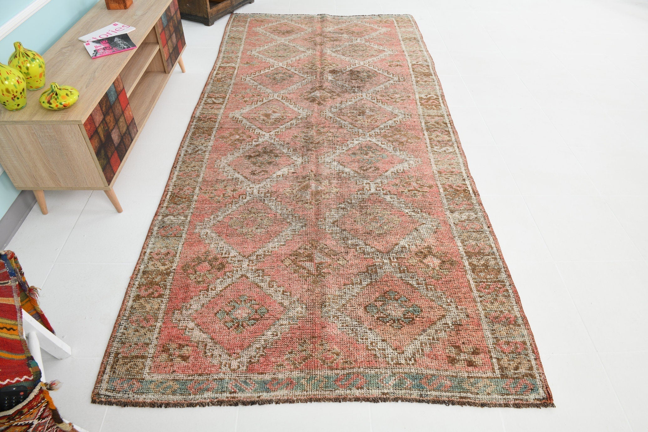 Turkish Vintage Kars Rug 10’8’ x 4’10’