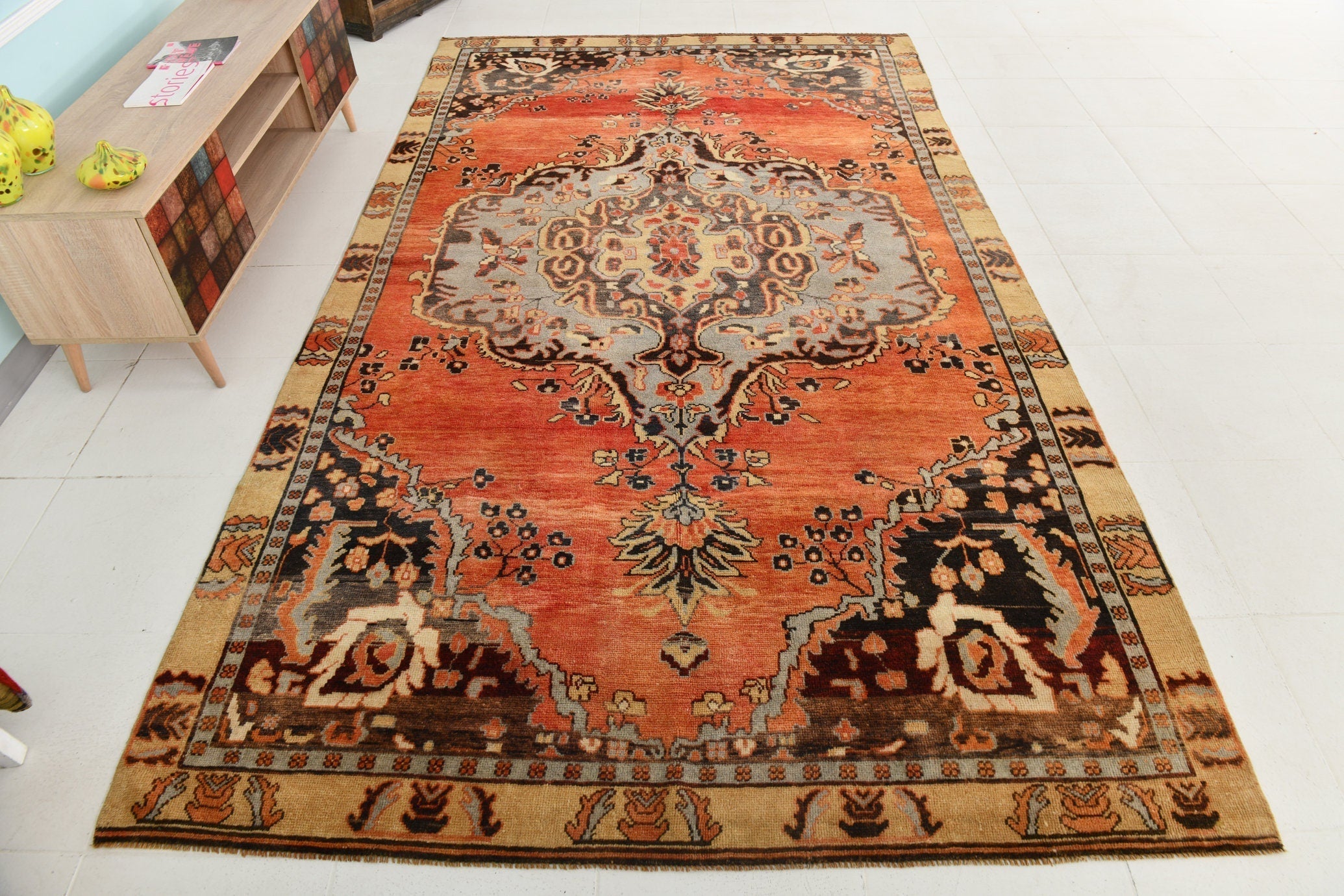 Turkish Vintage Kars Rug 10’8’’ x 6’3’’