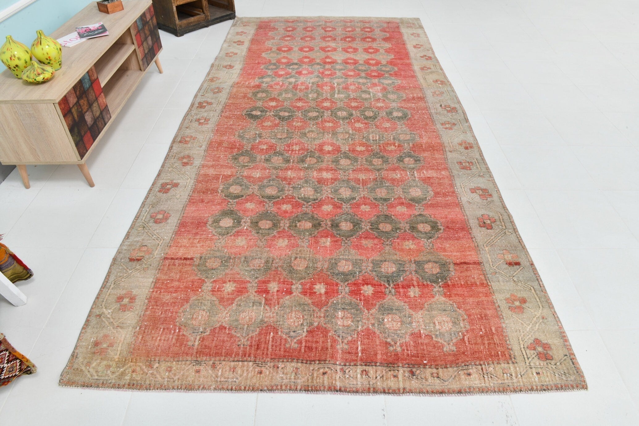 Turkish Vintage Kars Rug 11’10’ x 5’8’