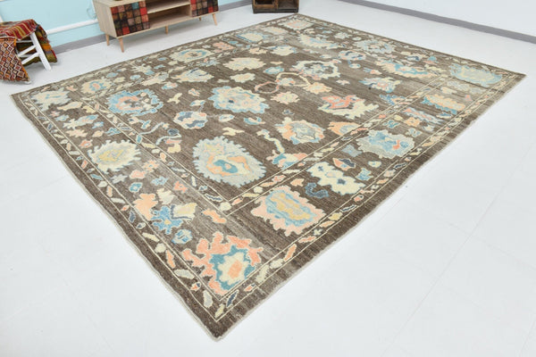 Turkish Vintage Oushak Rug 12’3’’ x 10’0’’