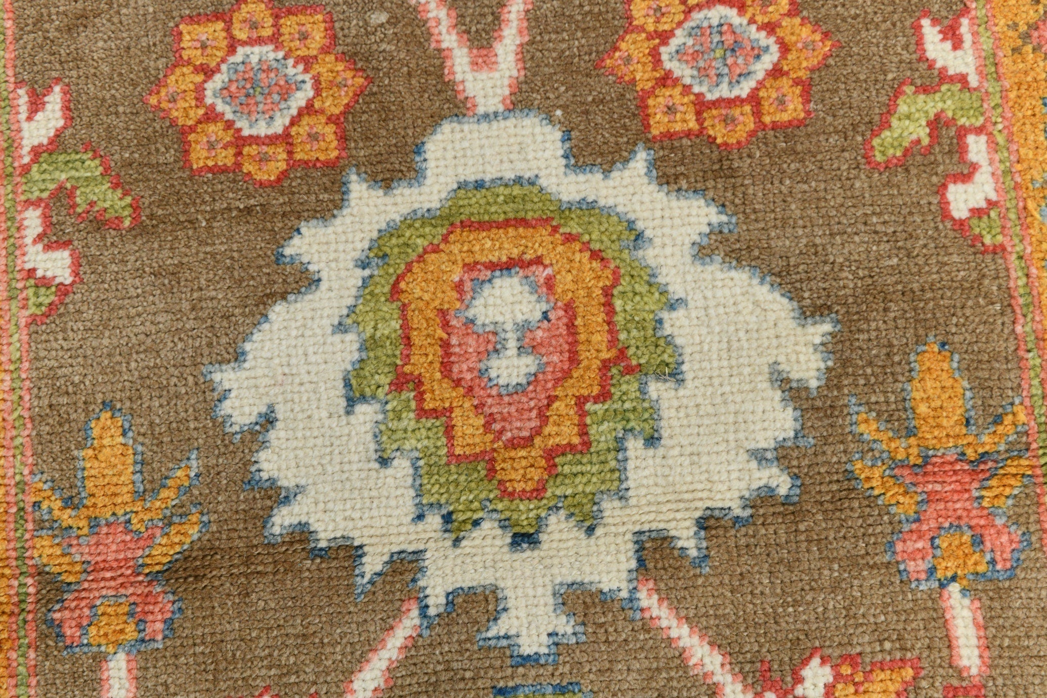 Turkish Vintage Oushak Rug 13’8’ x 2’10’