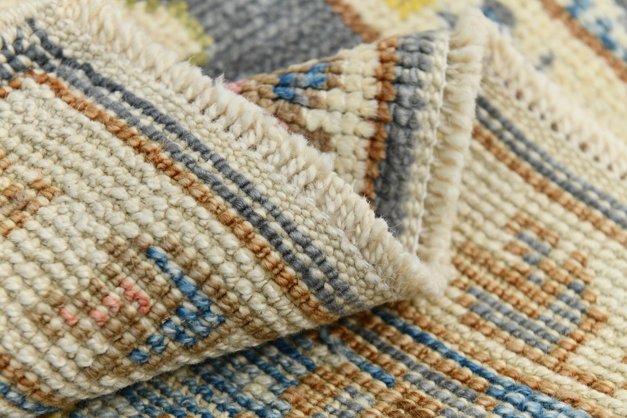 Turkish Vintage Oushak Rug 2’11’ x 10’9’