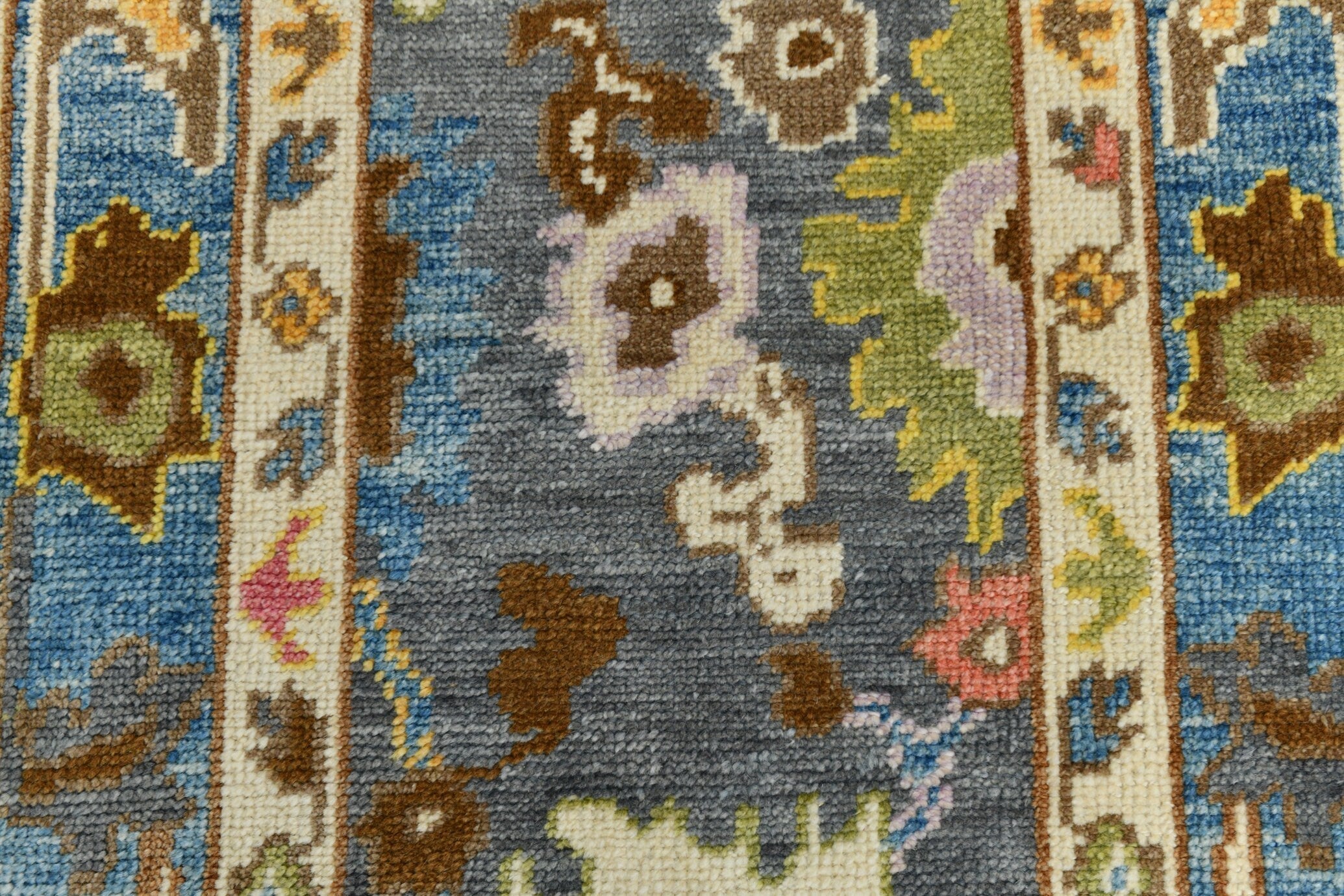 Turkish Vintage Oushak Rug 2’11’ x 10’9’