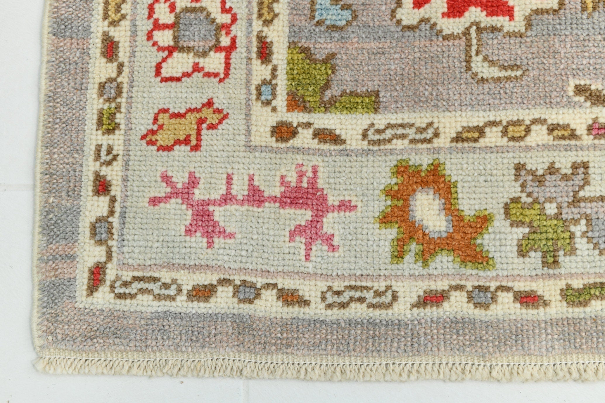 Turkish Vintage Oushak Rug 2’11’ x 12’4’ Green