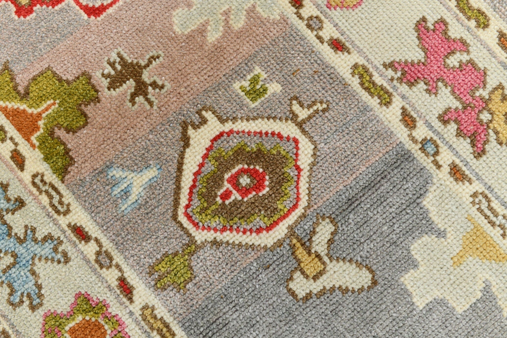 Turkish Vintage Oushak Rug 2’11’ x 12’4’ Green