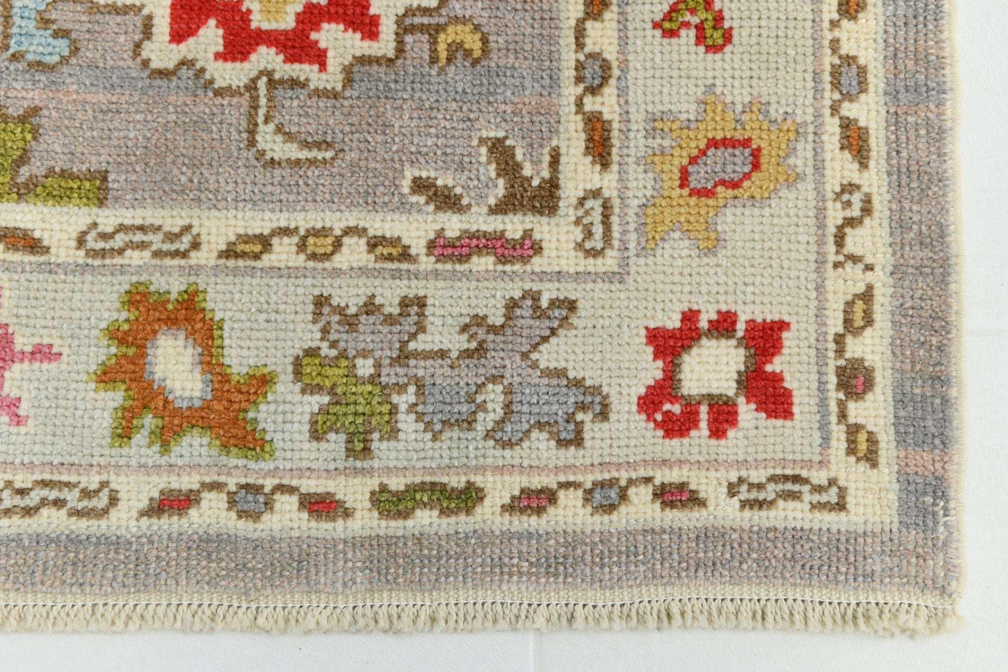 Turkish Vintage Oushak Rug 2’11’ x 12’4’ Green