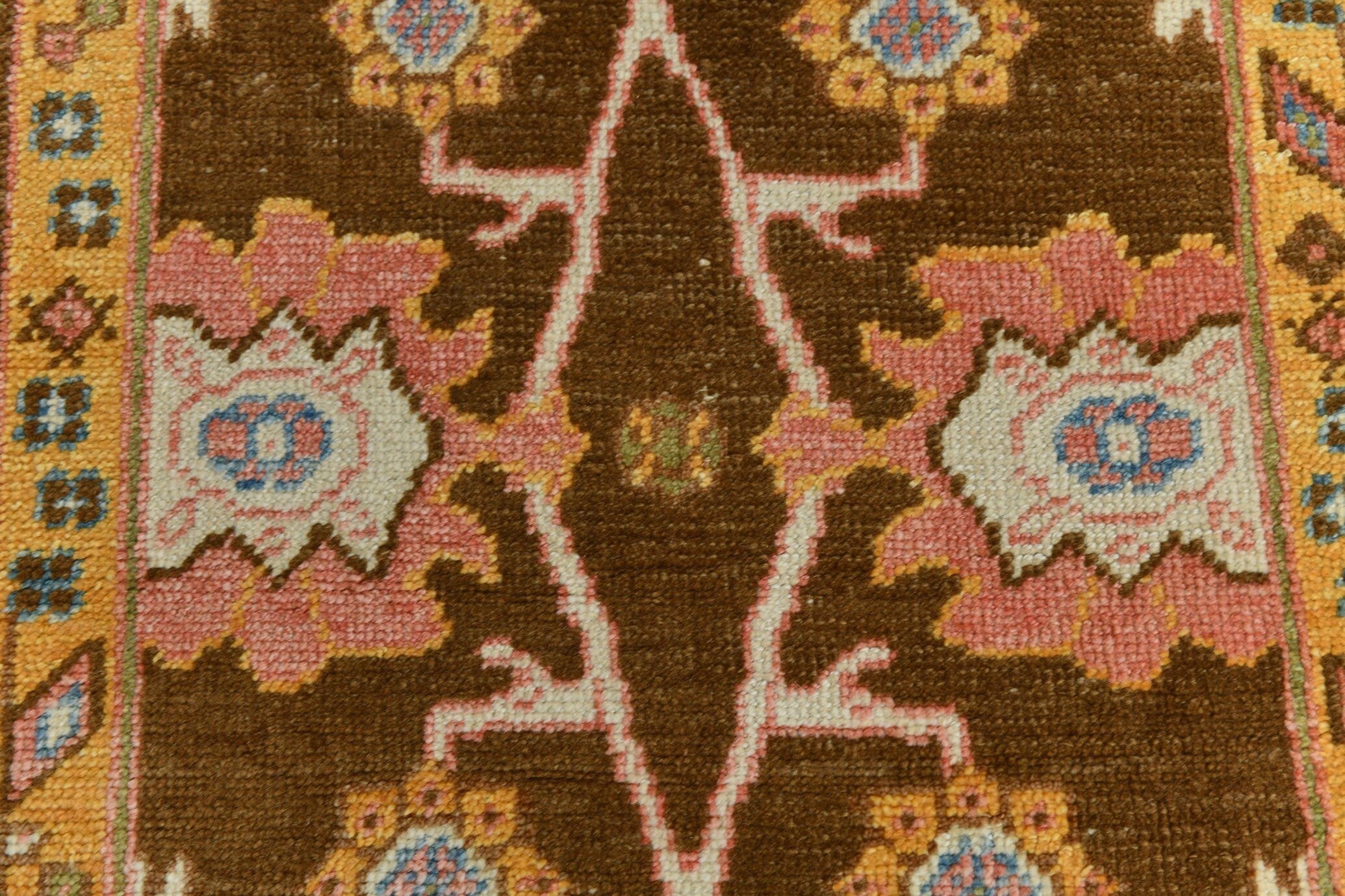 Turkish Vintage Oushak Rug 2’11’ x 13’2’
