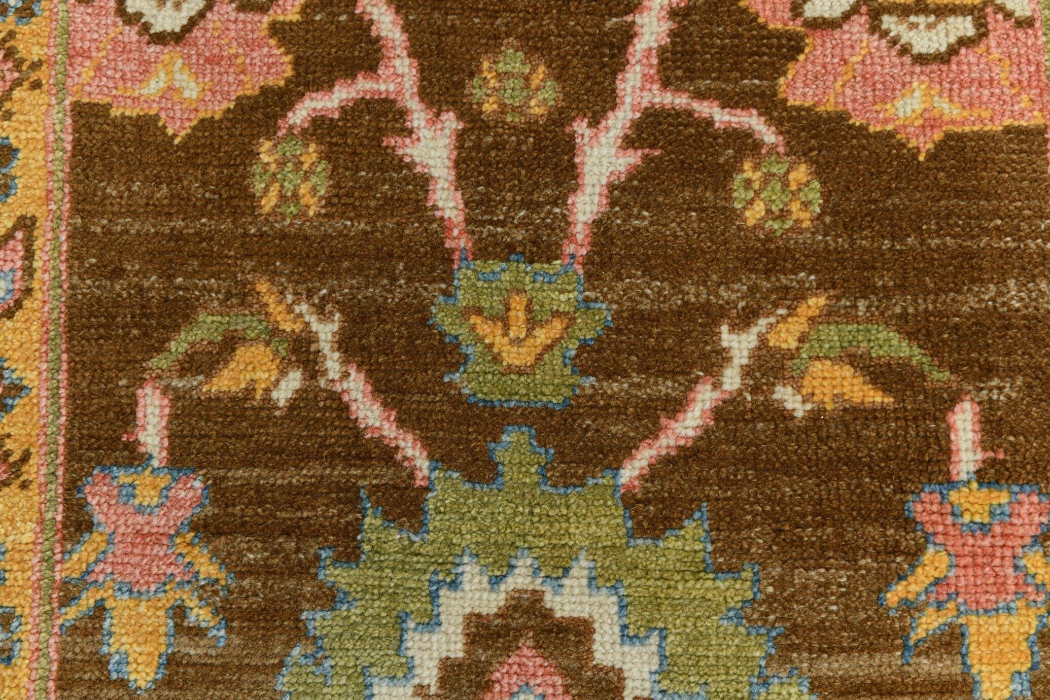 Turkish Vintage Oushak Rug 2’11’ x 13’2’