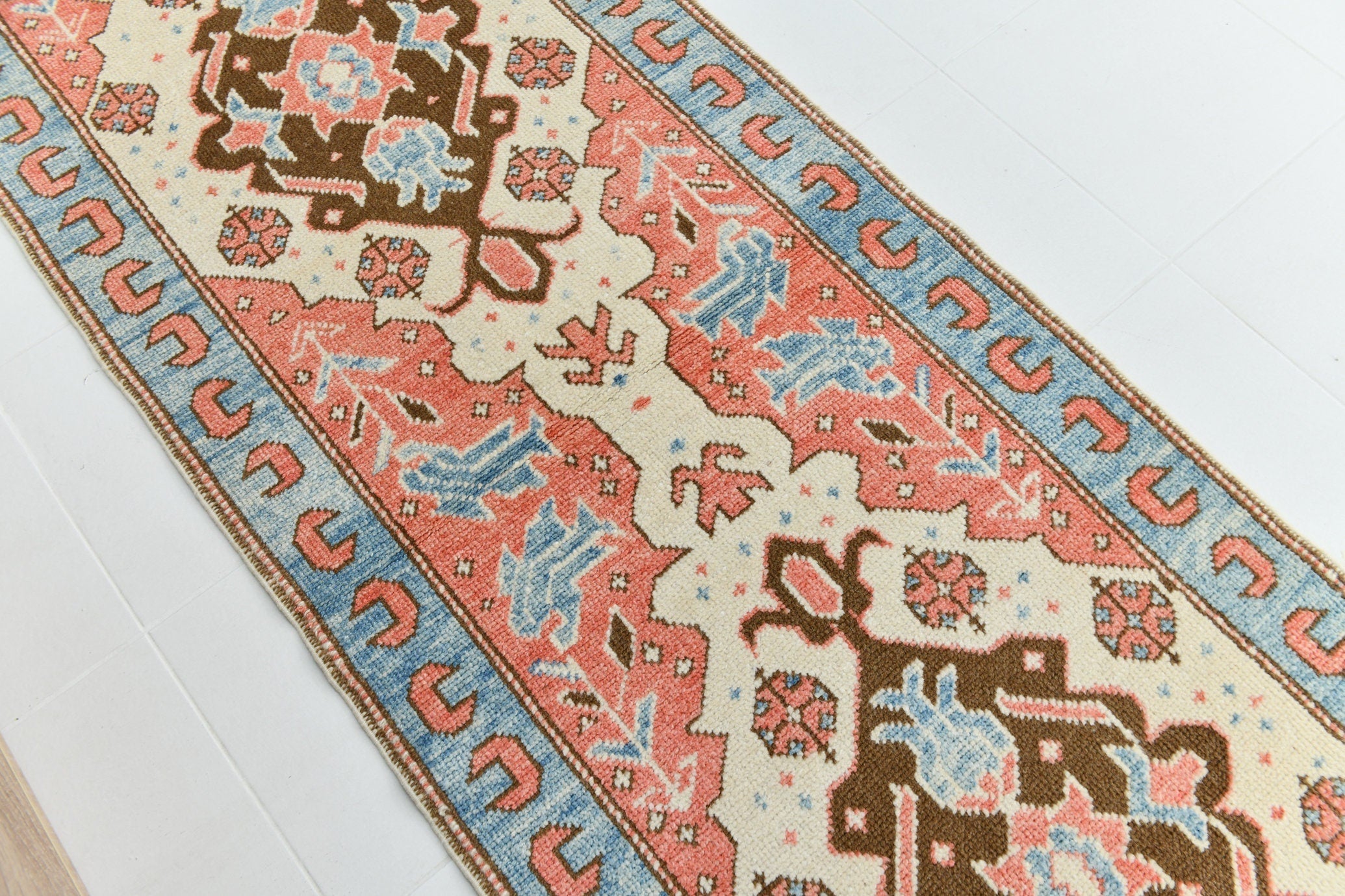 Turkish Vintage Oushak Rug 2’12’’ x 10’2’’