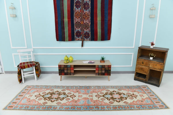 Turkish Vintage Oushak Rug 2’12’’ x 10’2’’