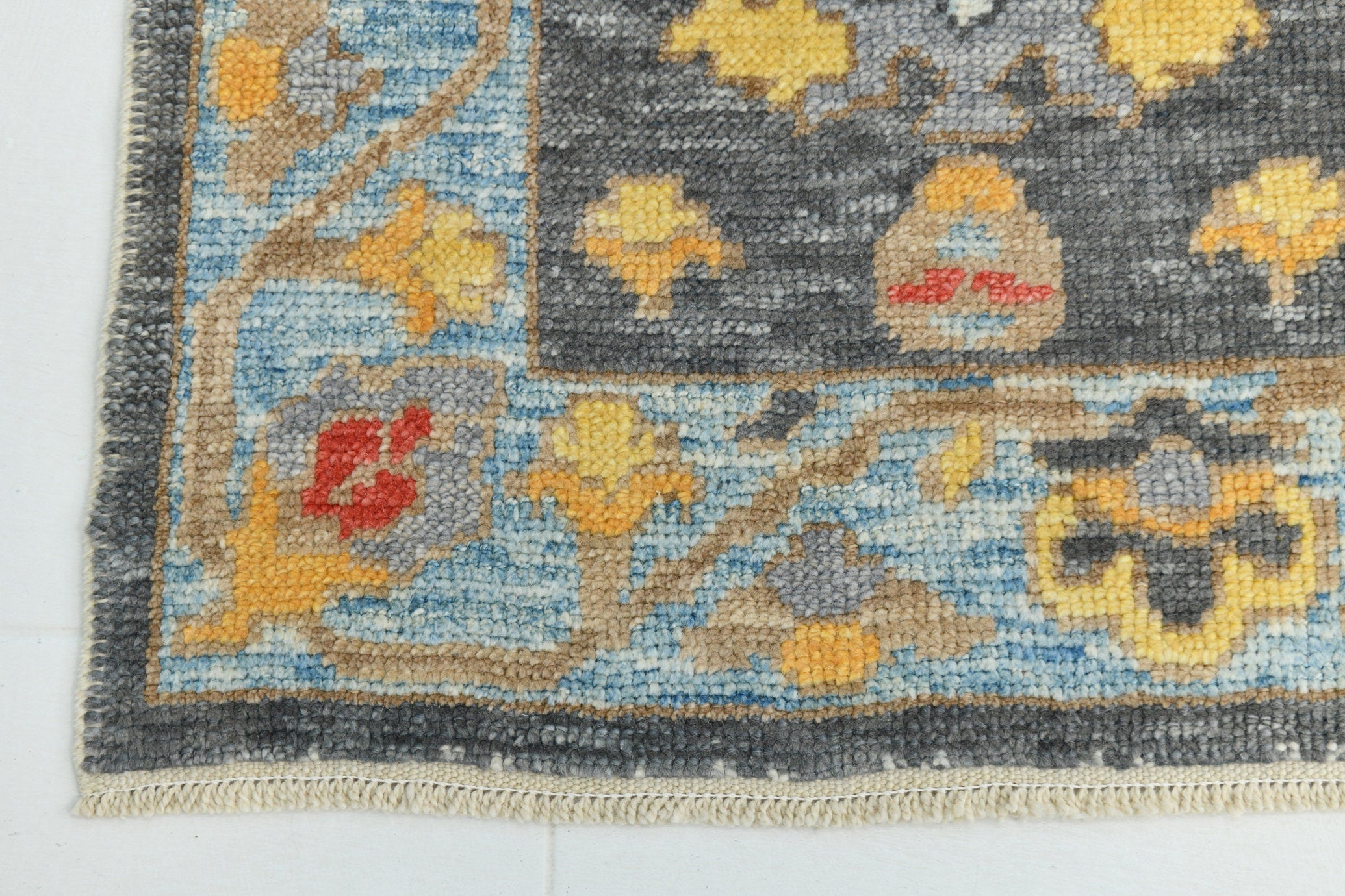 Turkish Vintage Oushak Rug 2’7’’ x 10’5’’