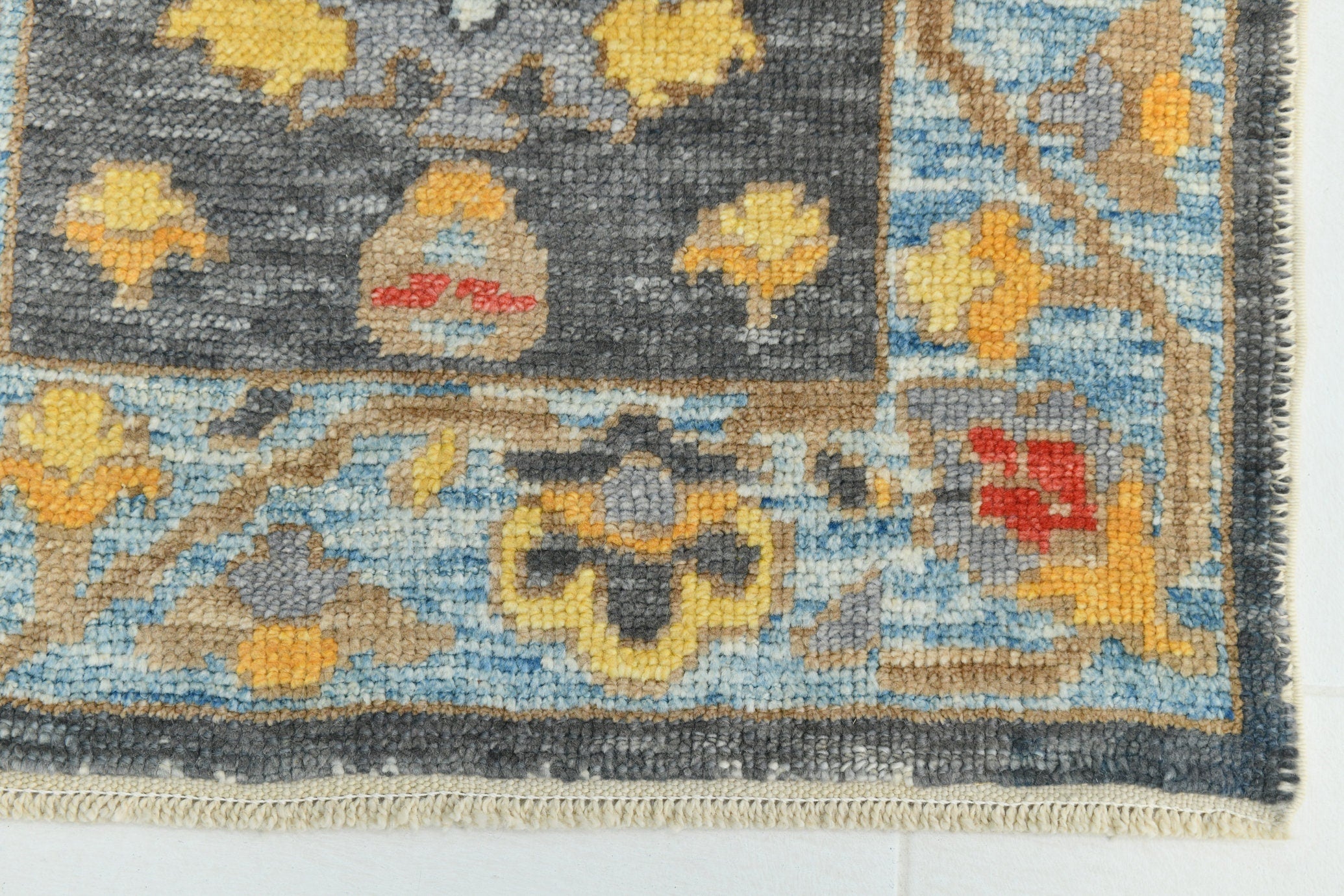 Turkish Vintage Oushak Rug 2’7’’ x 10’5’’