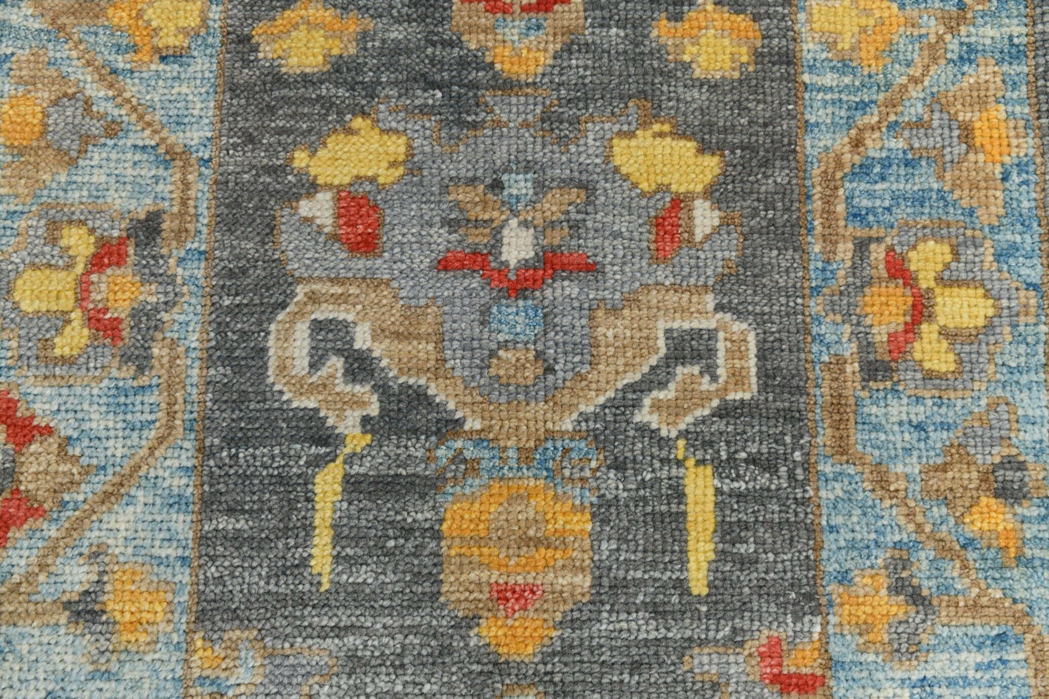 Turkish Vintage Oushak Rug 2’7’’ x 10’5’’