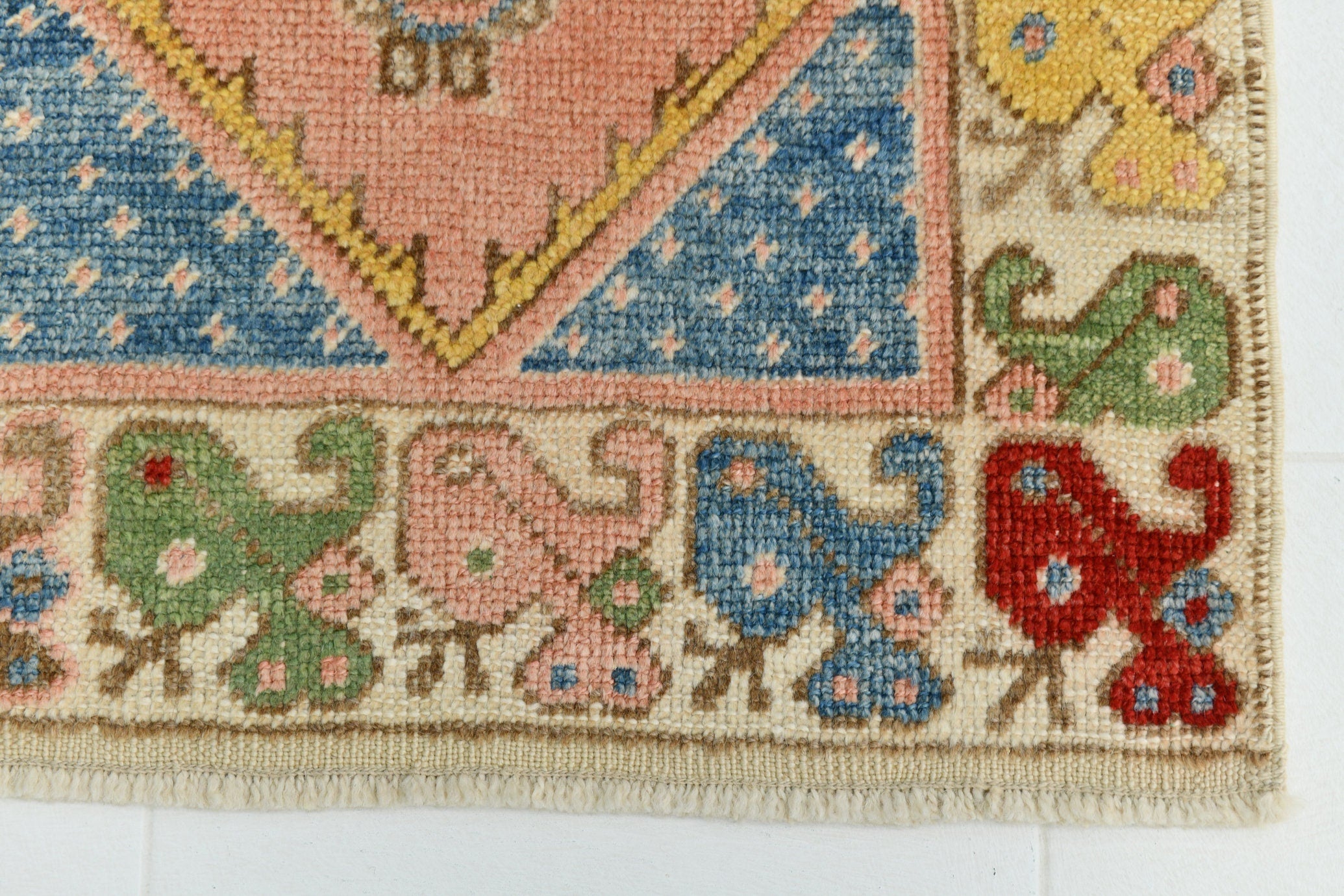 Turkish Vintage Oushak Rug 2’7’’ x 9’11’’