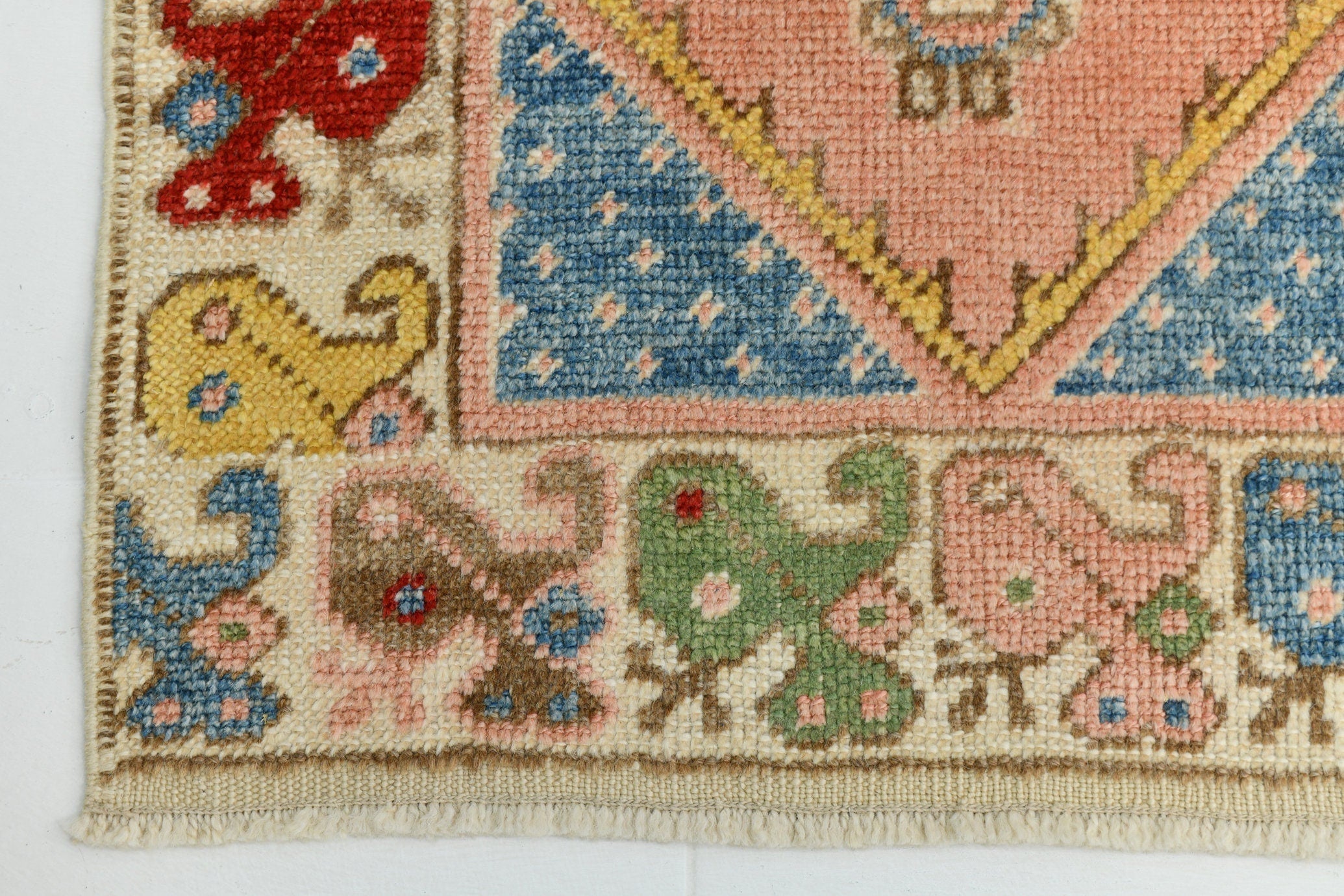 Turkish Vintage Oushak Rug 2’7’’ x 9’11’’