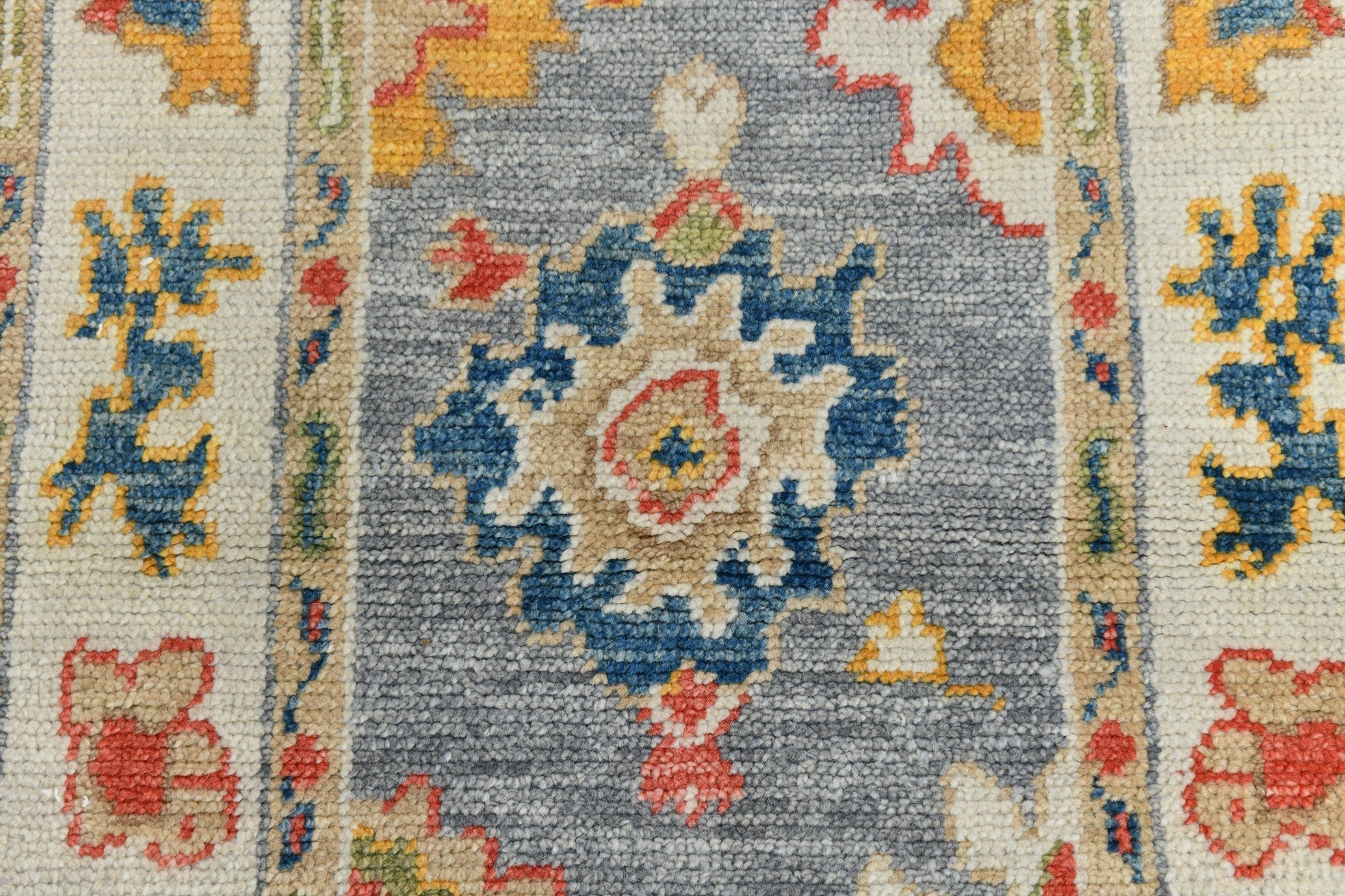 Turkish Vintage Oushak Rug 2’8’ x 14’2’