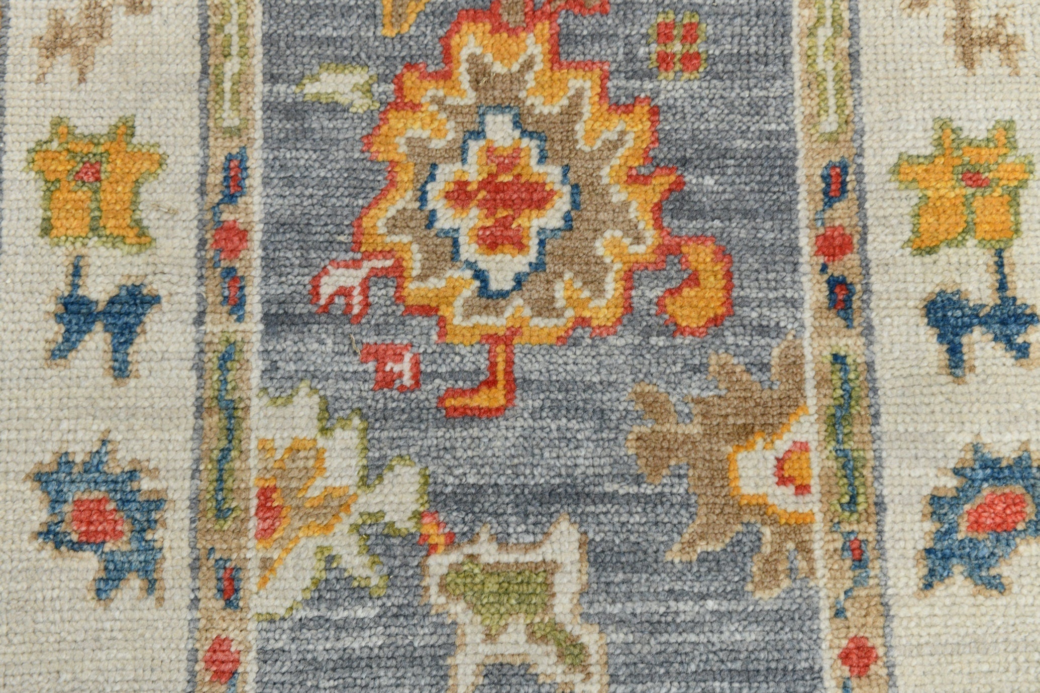Turkish Vintage Oushak Rug 2’8’ x 14’2’