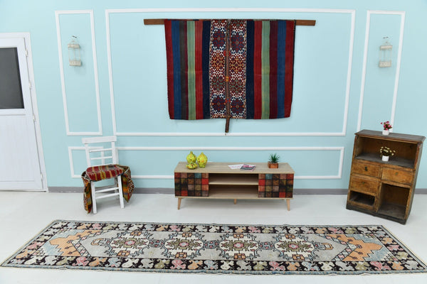 Turkish Vintage Oushak Rug 2’9’’ x 11’11’’