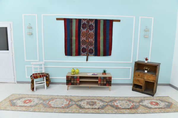 Turkish Vintage Oushak Rug 2’9’ x 14’11’