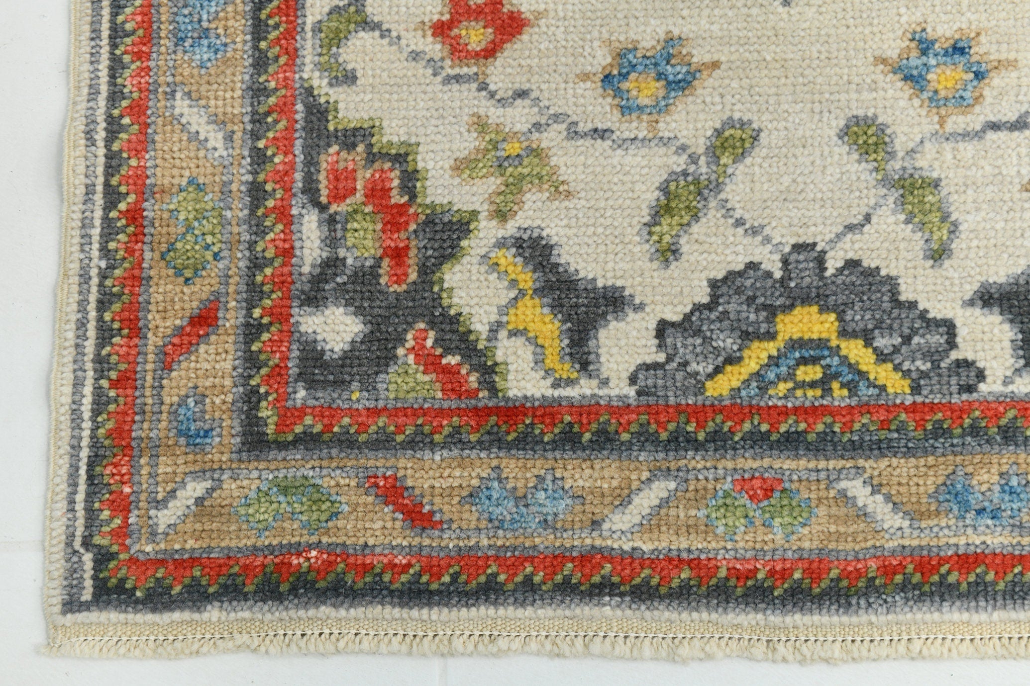 Turkish Vintage Oushak Rug 3’0’ x 12’9’