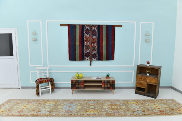 Turkish Vintage Oushak Rug 3’0’ x 15’10’