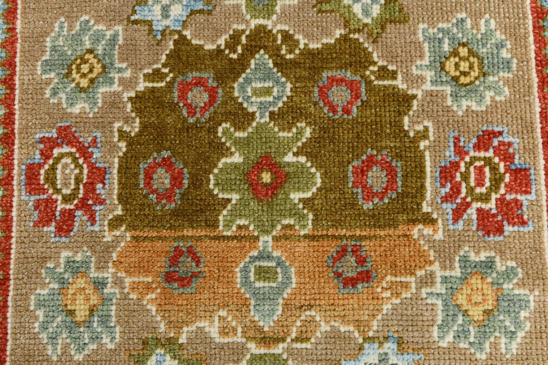 Turkish Vintage Oushak Rug 3’1’ x 12’1’